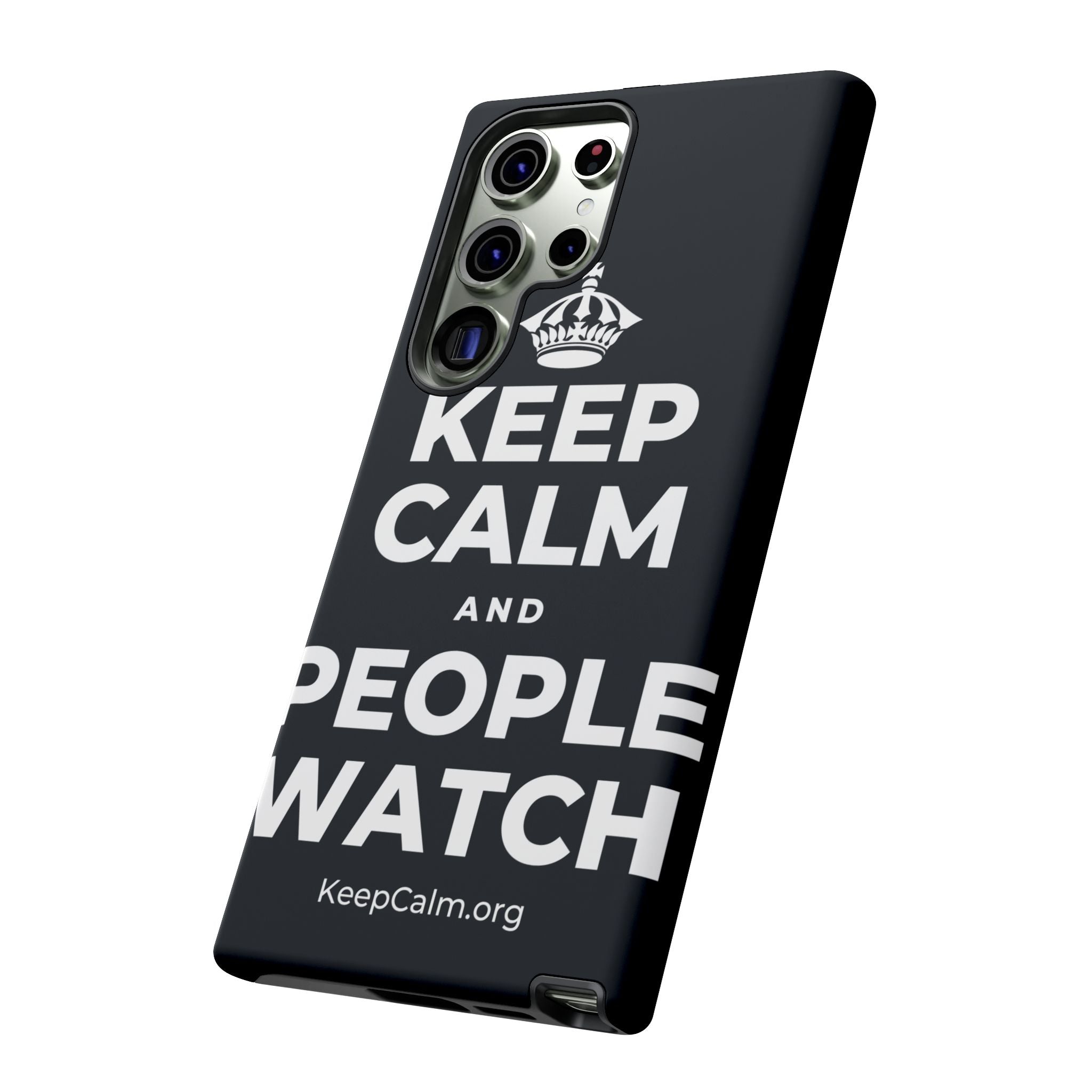 KEEP CALM AND PEOPLE WATCH Phone Case (Dark)