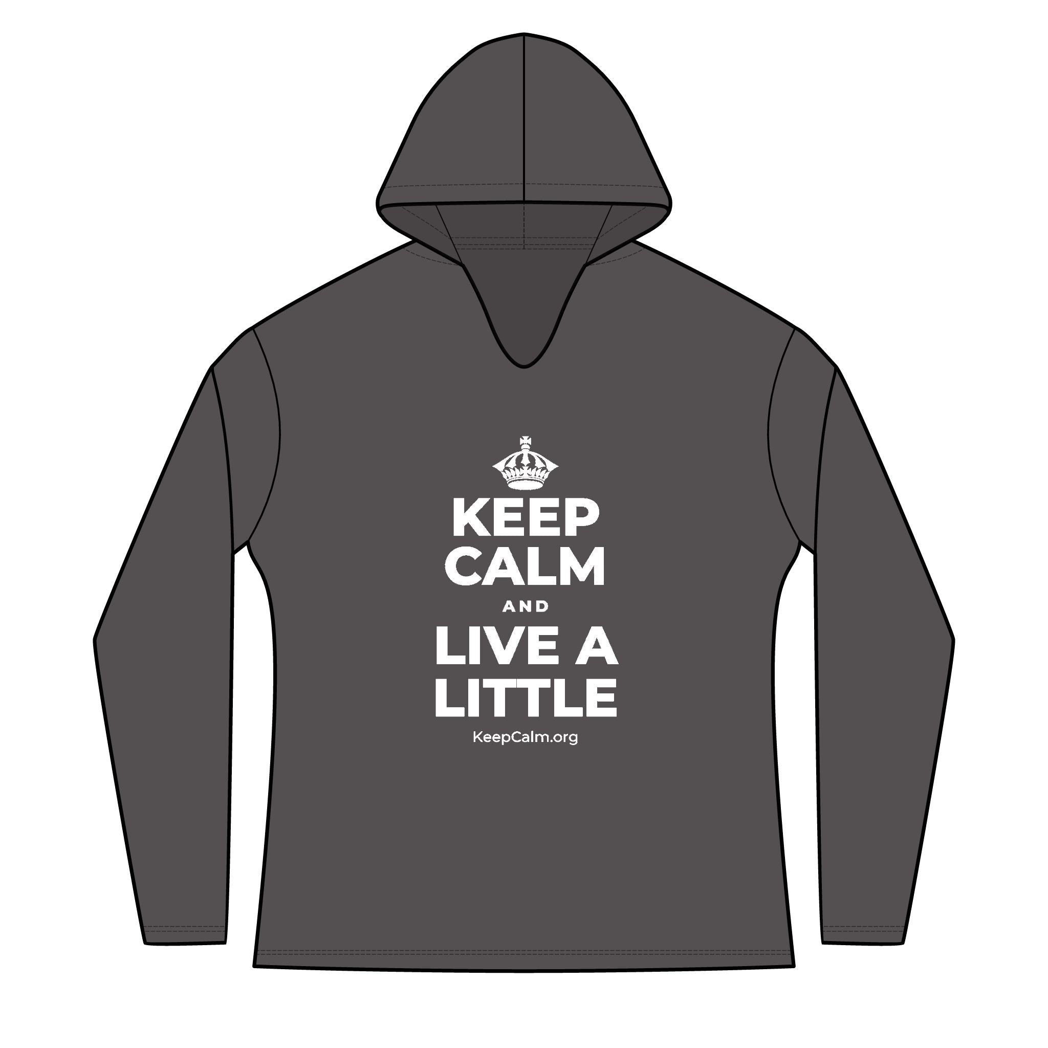 KEEP CALM AND LIVE A LITTLE Women's Long Sleeve Hoodie