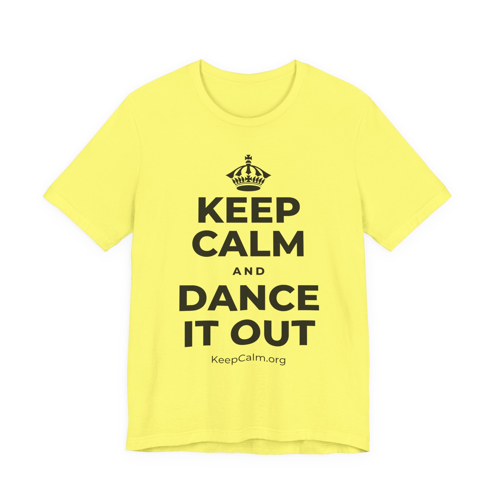 KEEP CALM AND DANCE IT OUT T-Shirt (Soft Cream–Heather Mauve)
