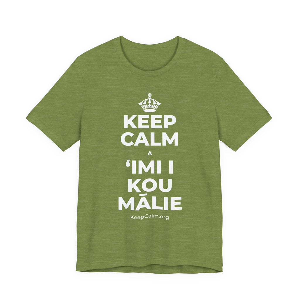 KEEP CALM A ʻIMI I KOU MĀLIE T-Shirt (Baby Blue–Silver)