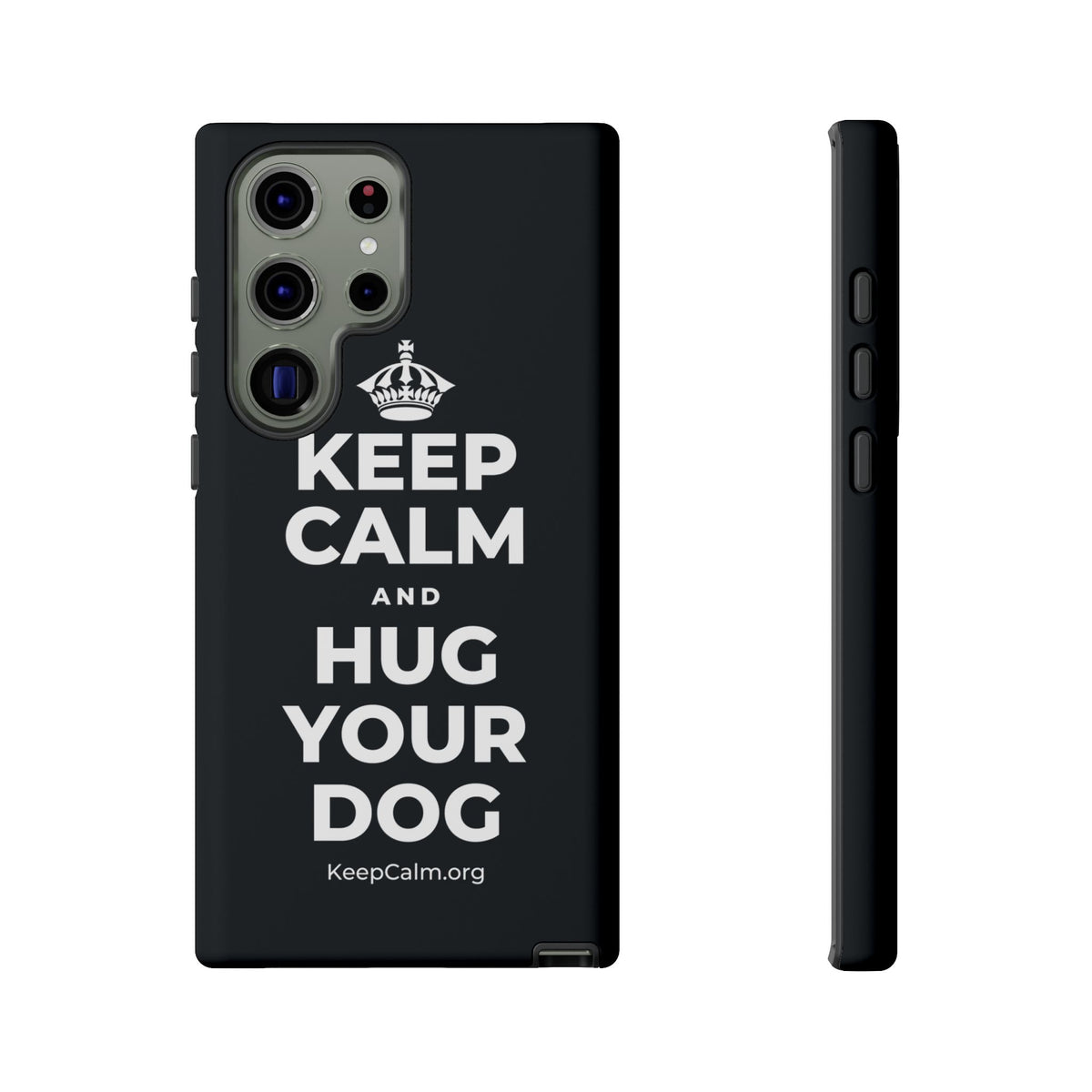 KEEP CALM AND HUG YOUR DOG Phone Case (Dark)