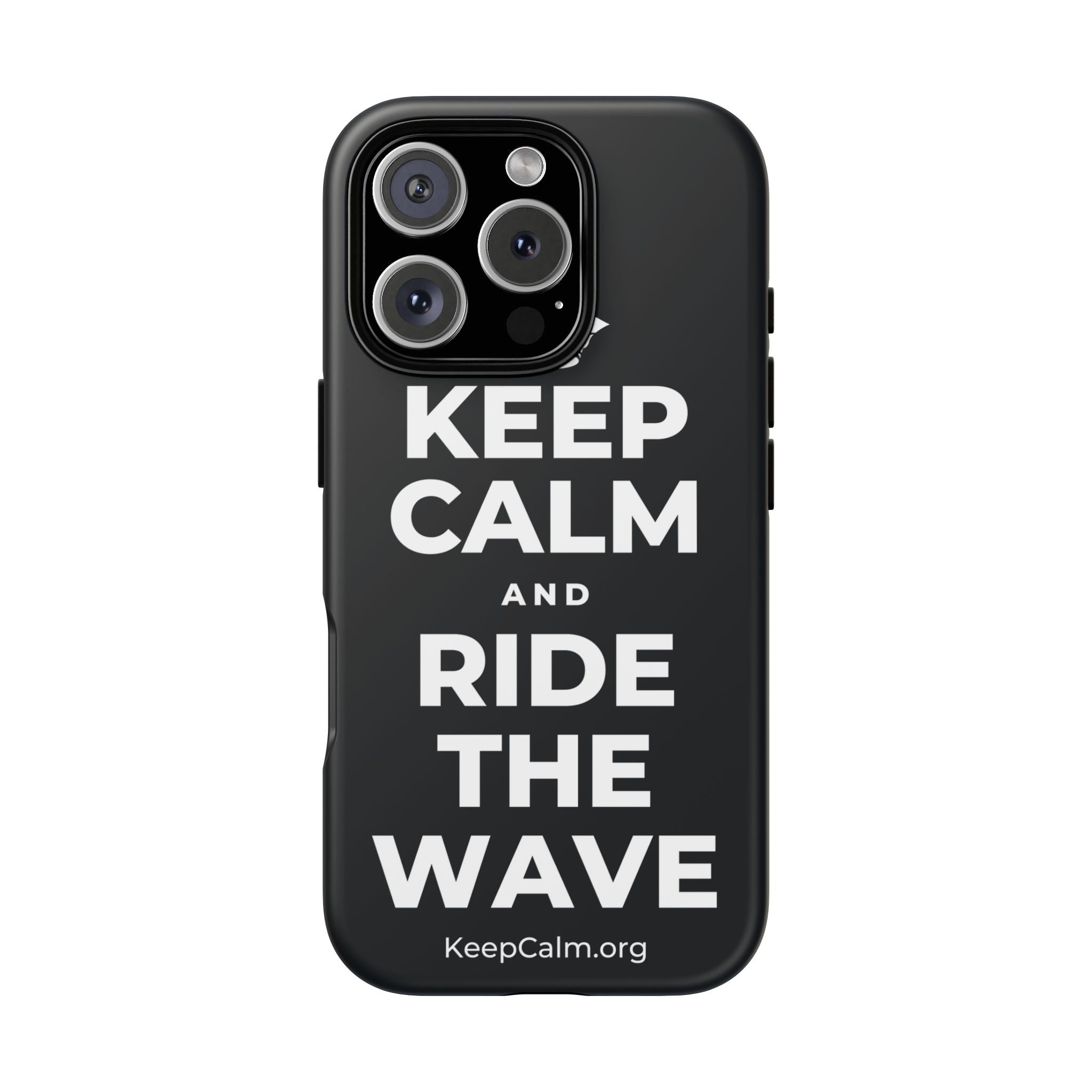 KEEP CALM AND RIDE THE WAVE Phone Case (Dark)