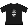 KEEP CALM AND LOVE LIFE Women's Raglan Tee