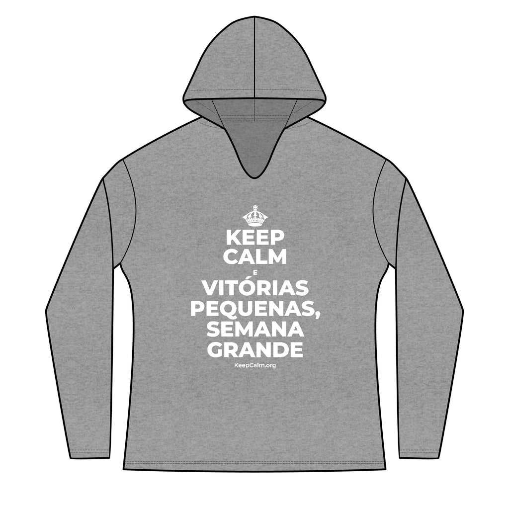 KEEP CALM E VITÓRIAS PEQUENAS, SEMANA GRANDE Women's Long Sleeve Hoodie