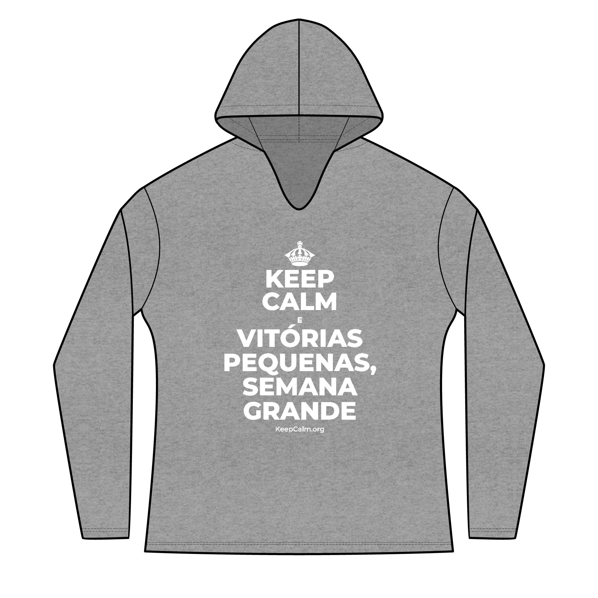 KEEP CALM E VITÓRIAS PEQUENAS, SEMANA GRANDE Women's Long Sleeve Hoodie