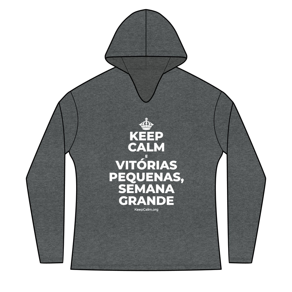 KEEP CALM E VITÓRIAS PEQUENAS, SEMANA GRANDE Women's Long Sleeve Hoodie
