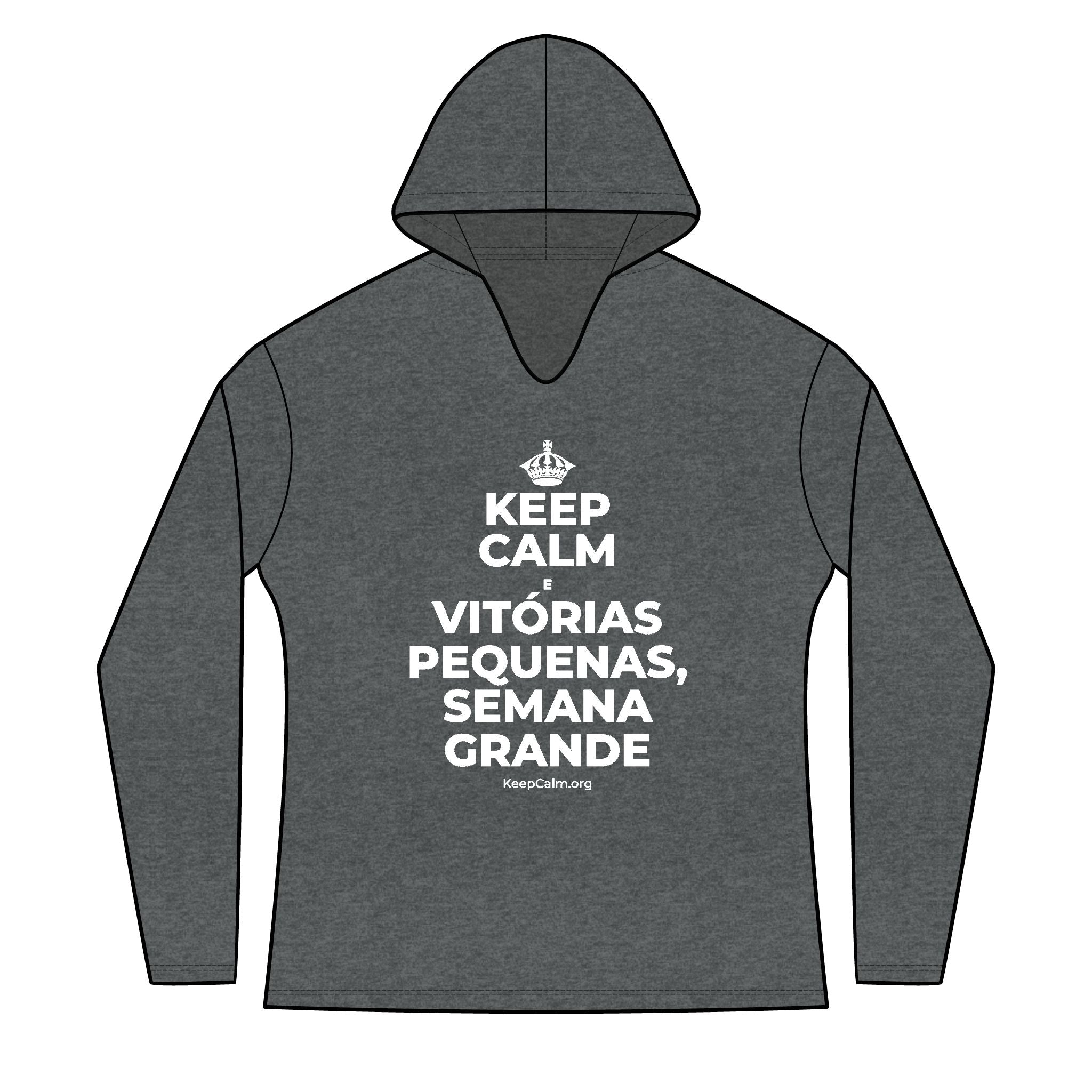 KEEP CALM E VITÓRIAS PEQUENAS, SEMANA GRANDE Women's Long Sleeve Hoodie