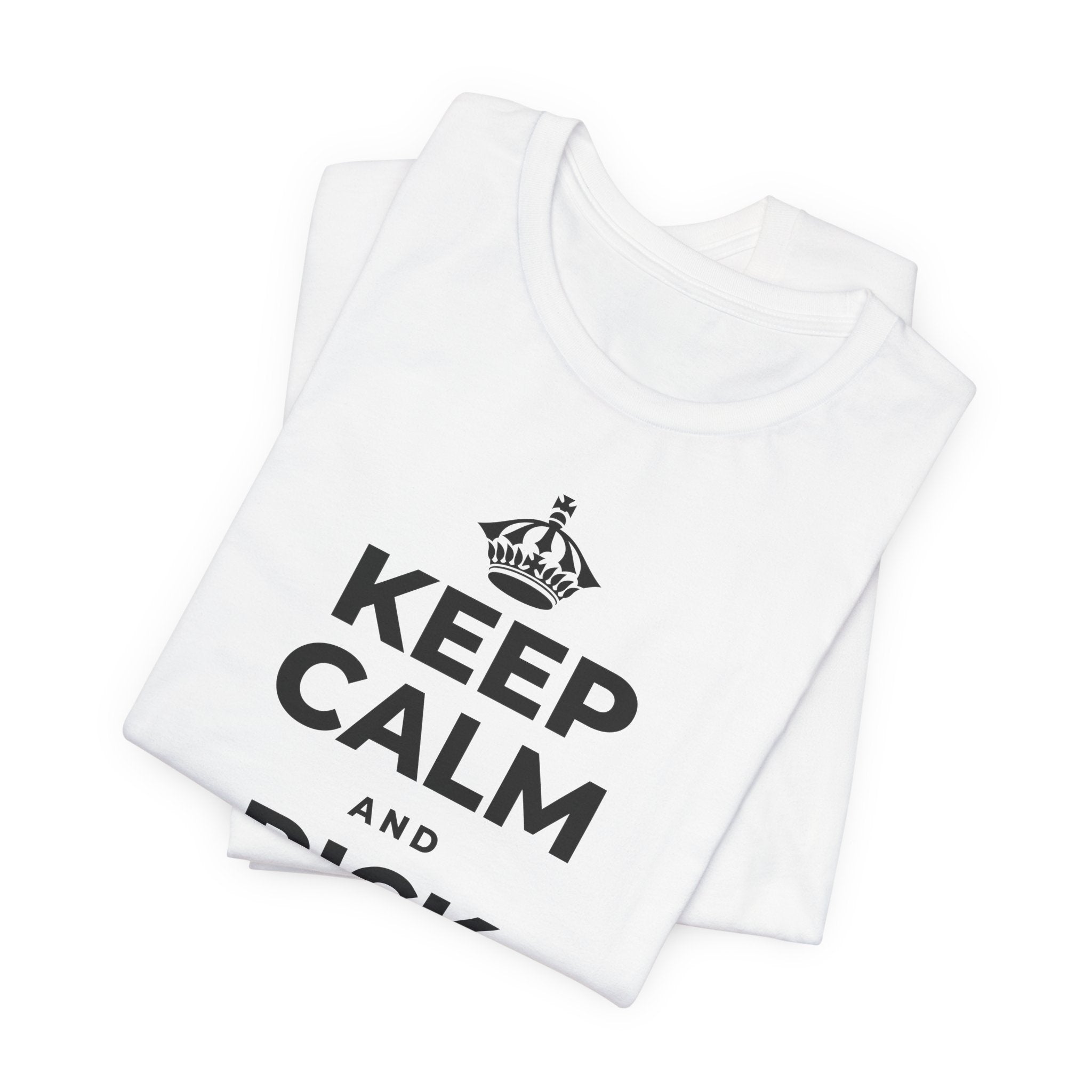 KEEP CALM AND PICK YOUR BATTLE T-Shirt (White–Asphalt)