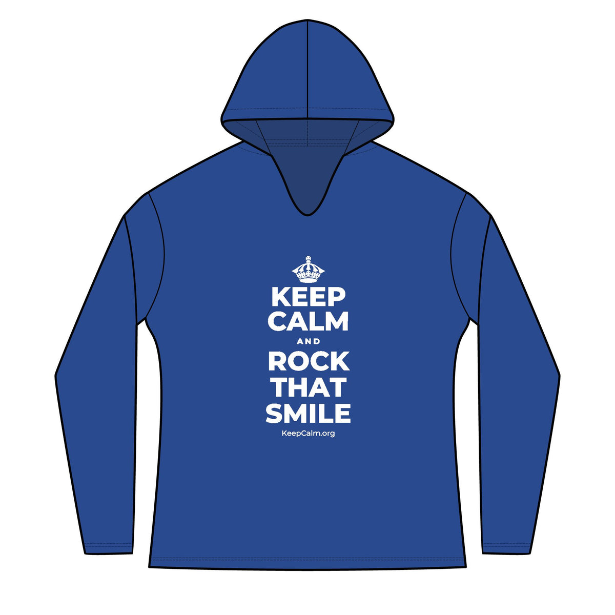 KEEP CALM AND ROCK THAT SMILE Women's Long Sleeve Hoodie