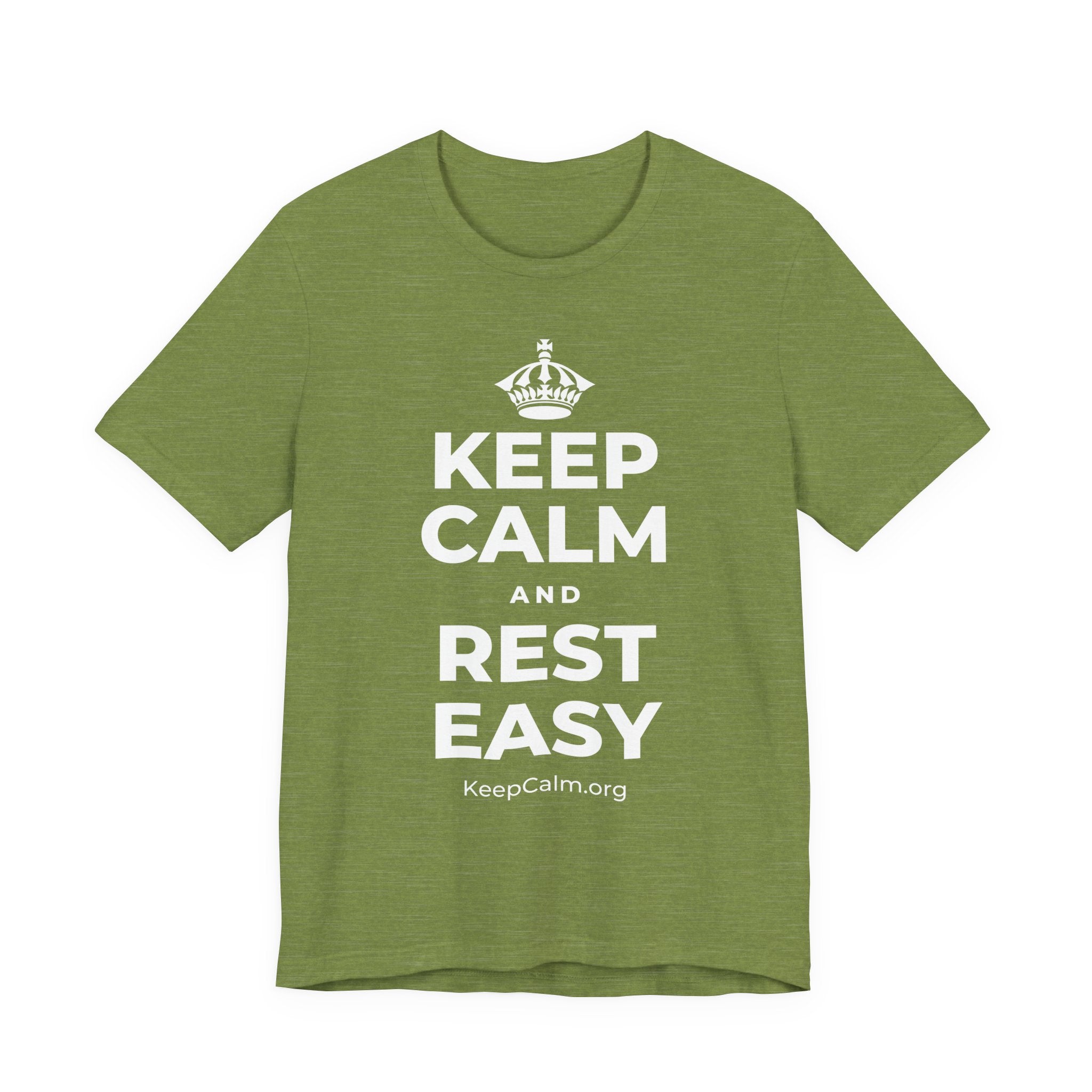 KEEP CALM AND REST EASY T-Shirt (Baby Blue–Silver)