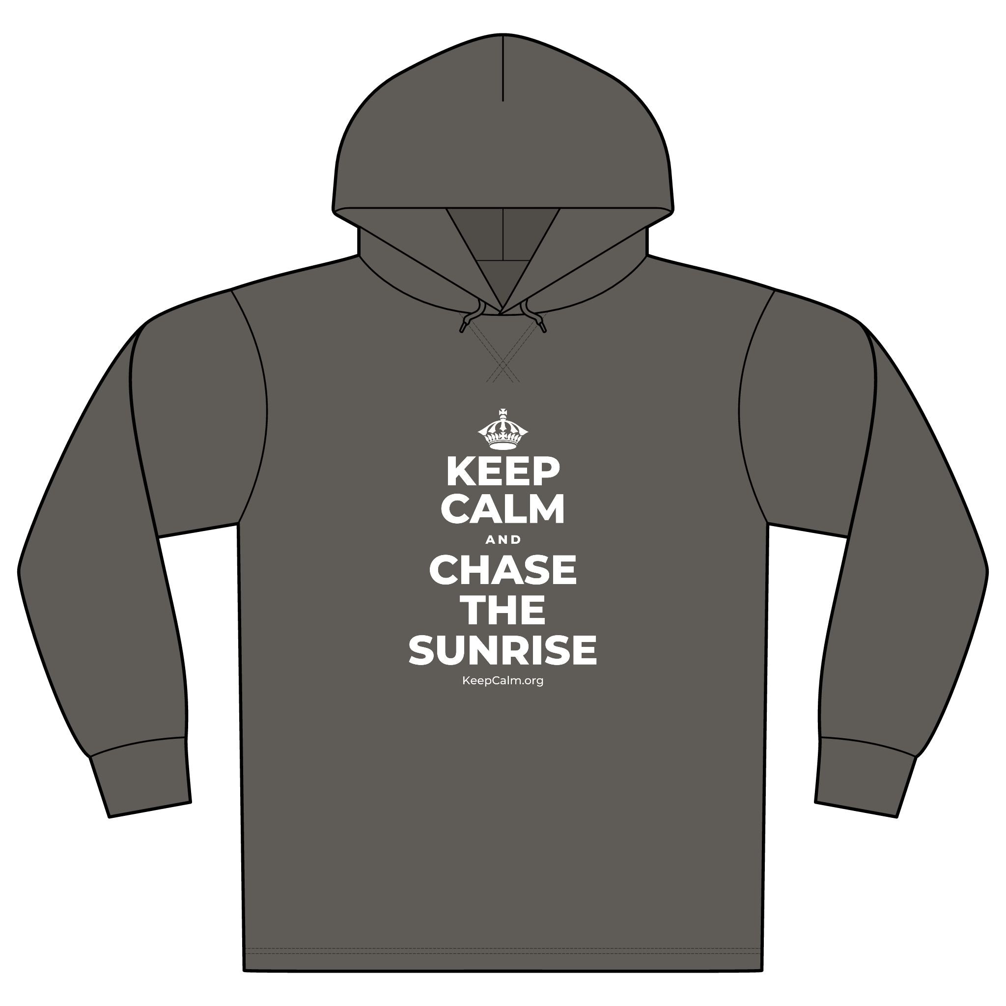 KEEP CALM AND CHASE THE SUNRISE Organic Hoodie Tee