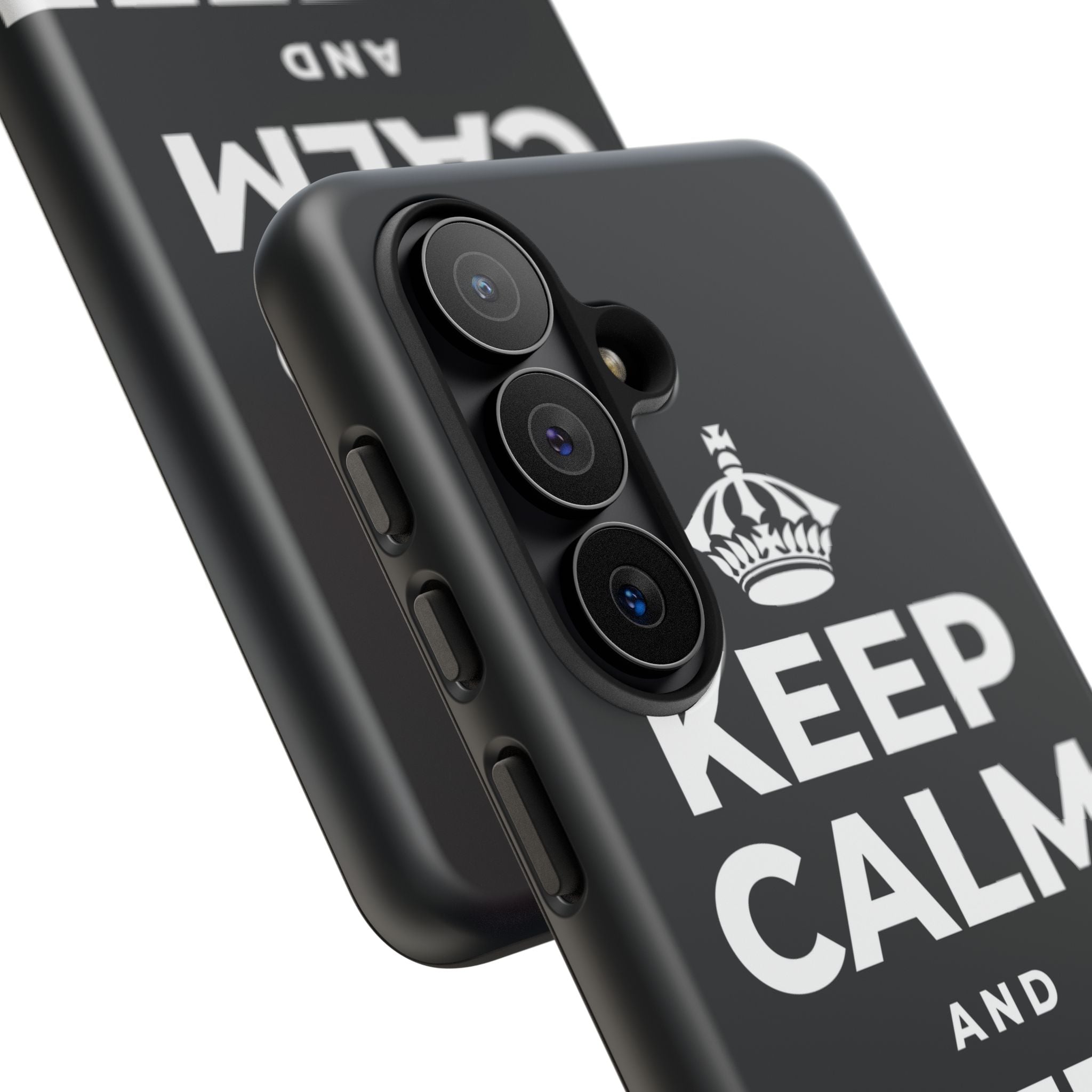 KEEP CALM AND COFFEE FIRST Phone Case (Dark)