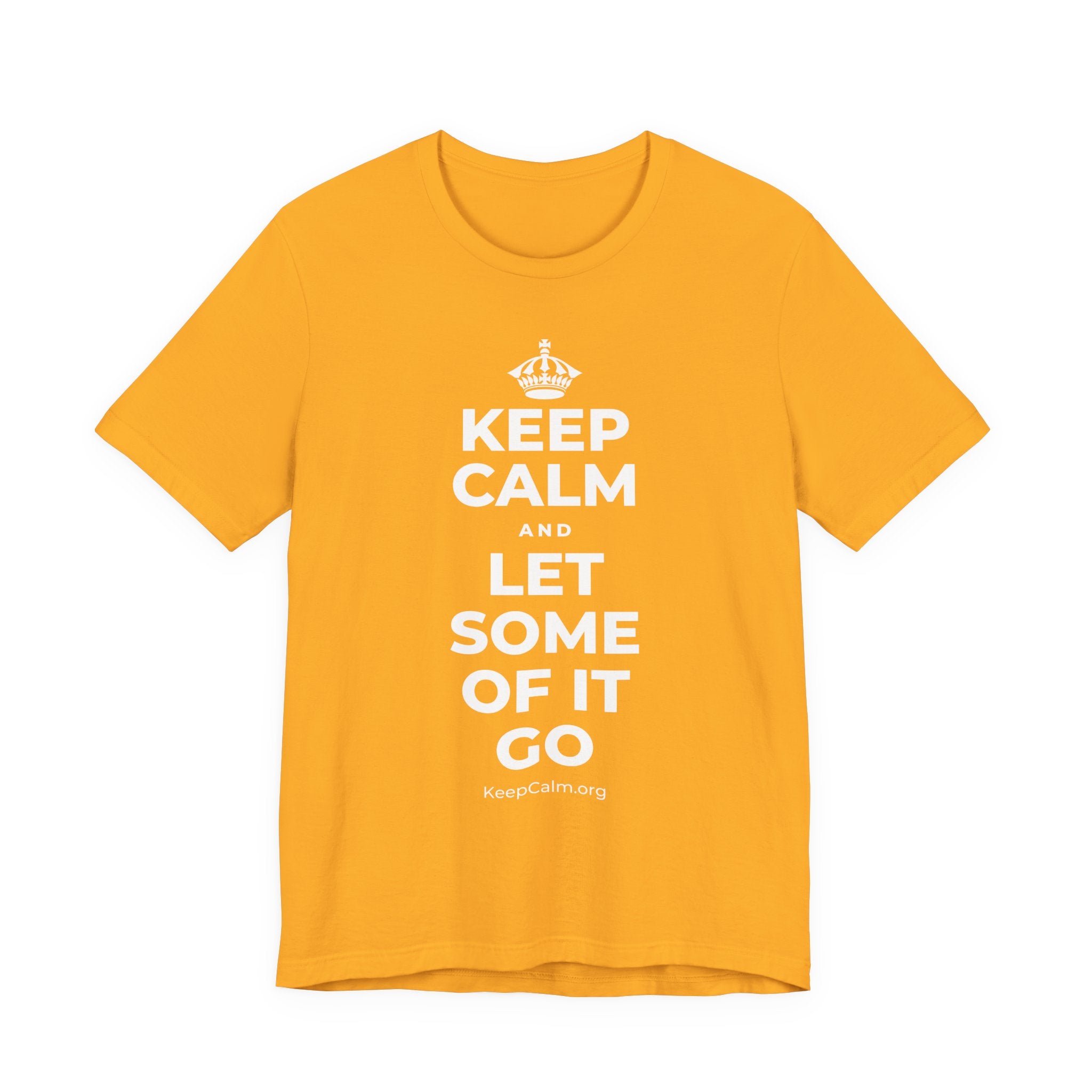 KEEP CALM AND LET SOME OF IT GO T-Shirt (Baby Blue–Silver)
