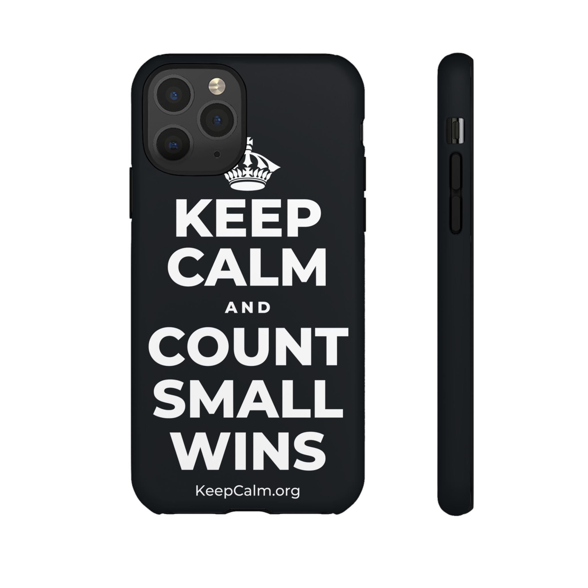 KEEP CALM AND COUNT SMALL WINS Phone Case (Dark)