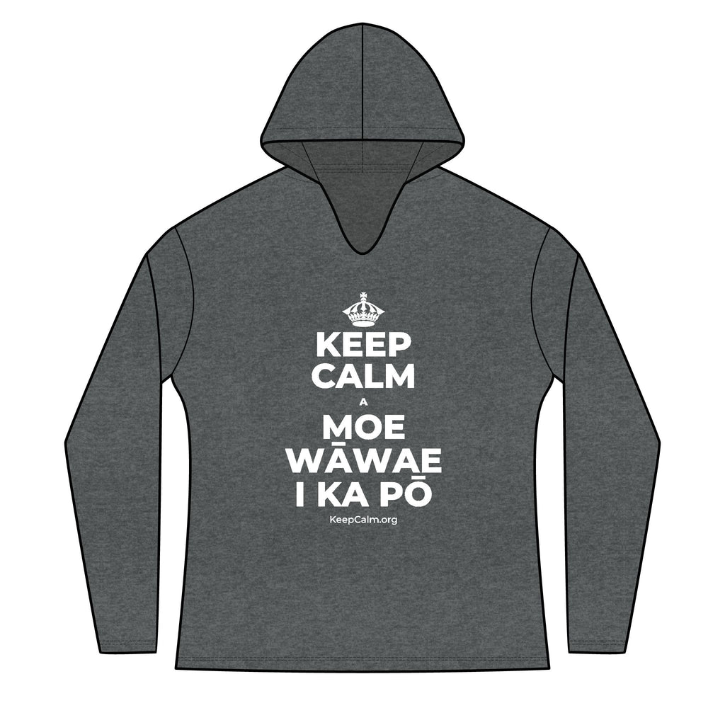 KEEP CALM A MOE WĀWAE I KA PŌ Women's Long Sleeve Hoodie