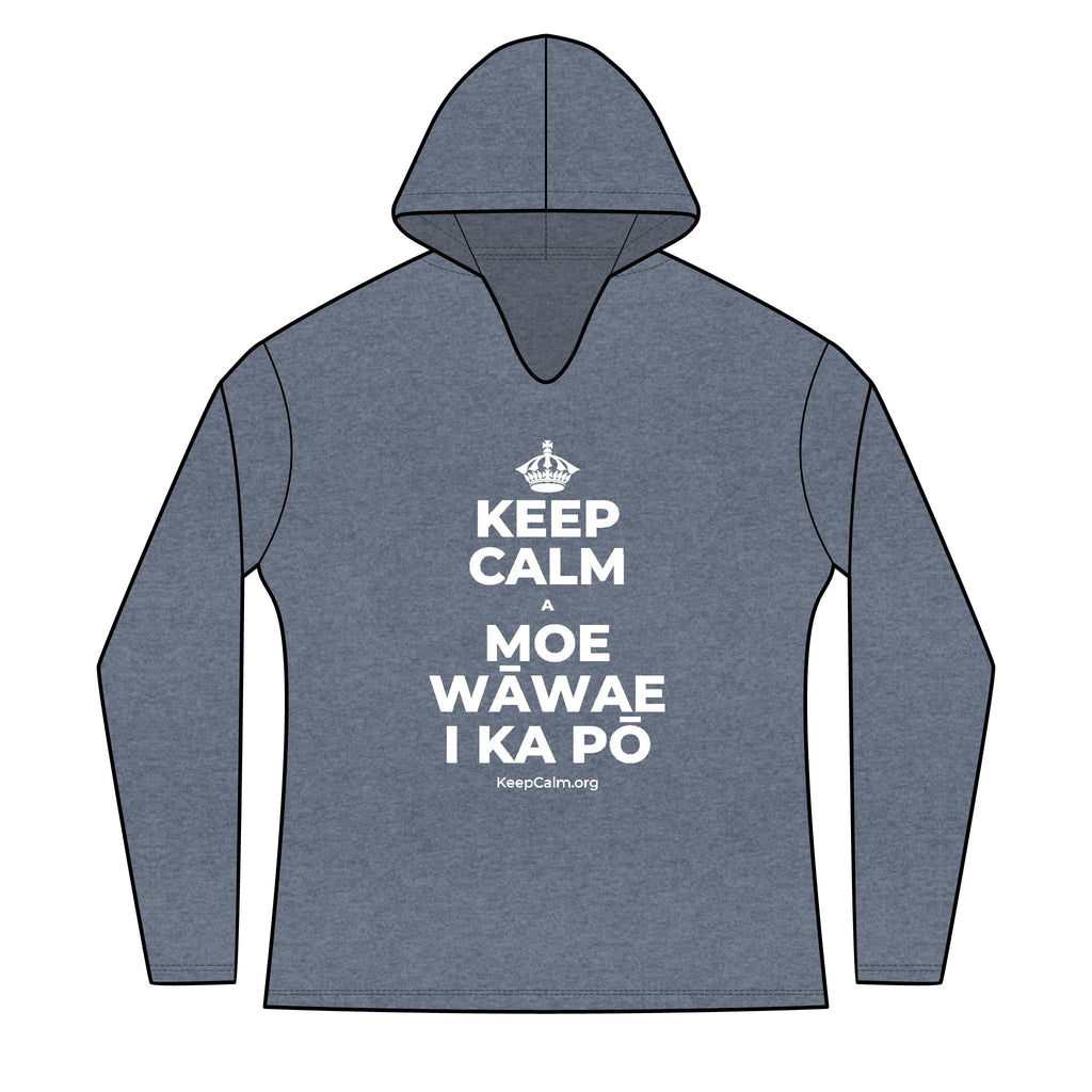 KEEP CALM A MOE WĀWAE I KA PŌ Women's Long Sleeve Hoodie