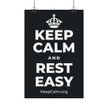 KEEP CALM AND REST EASY Satin Poster (Dark)