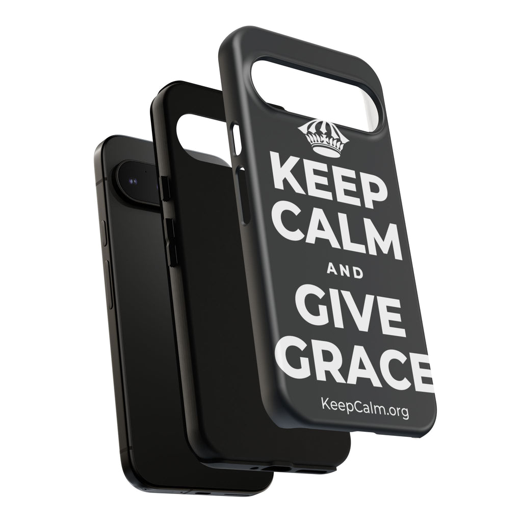 KEEP CALM AND GIVE GRACE Phone Case (Dark)