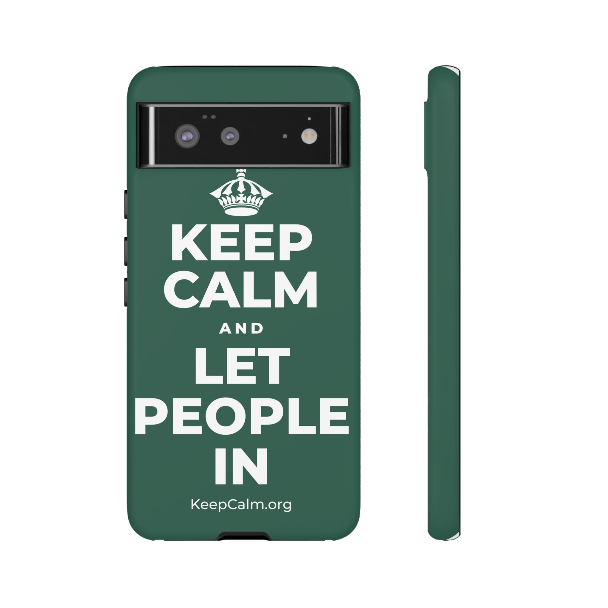 KEEP CALM AND LET PEOPLE IN Phone Case