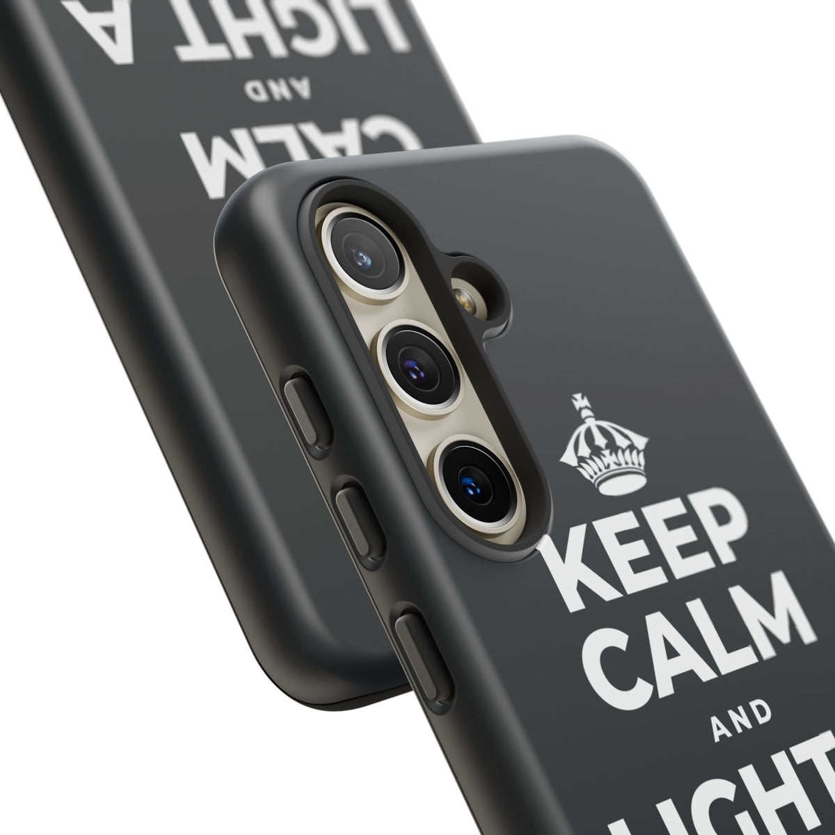KEEP CALM AND LIGHT A COZY CANDLE Phone Case (Dark)