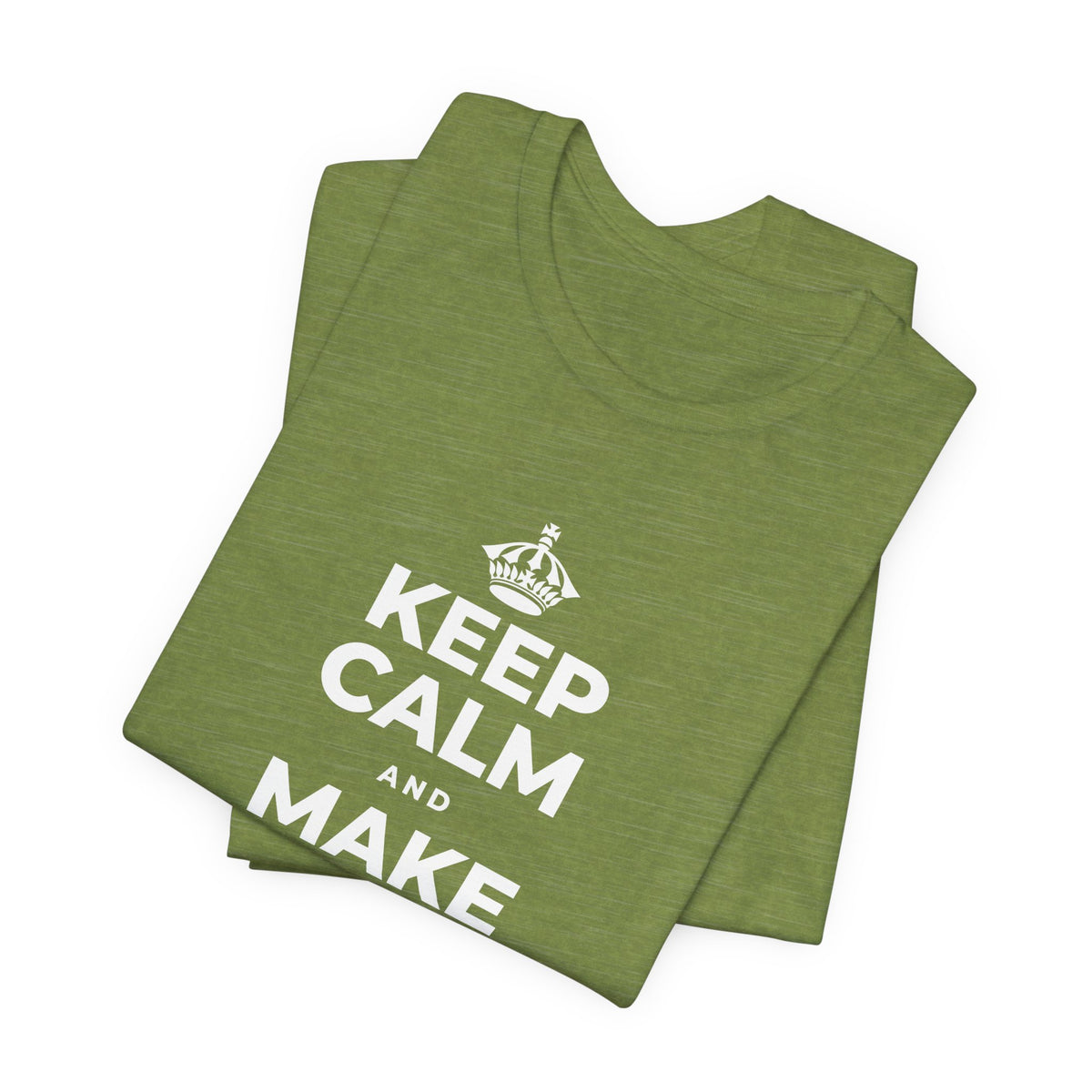 KEEP CALM AND MAKE MUSIC THAT HEALS T-Shirt (Baby Blue–Silver)