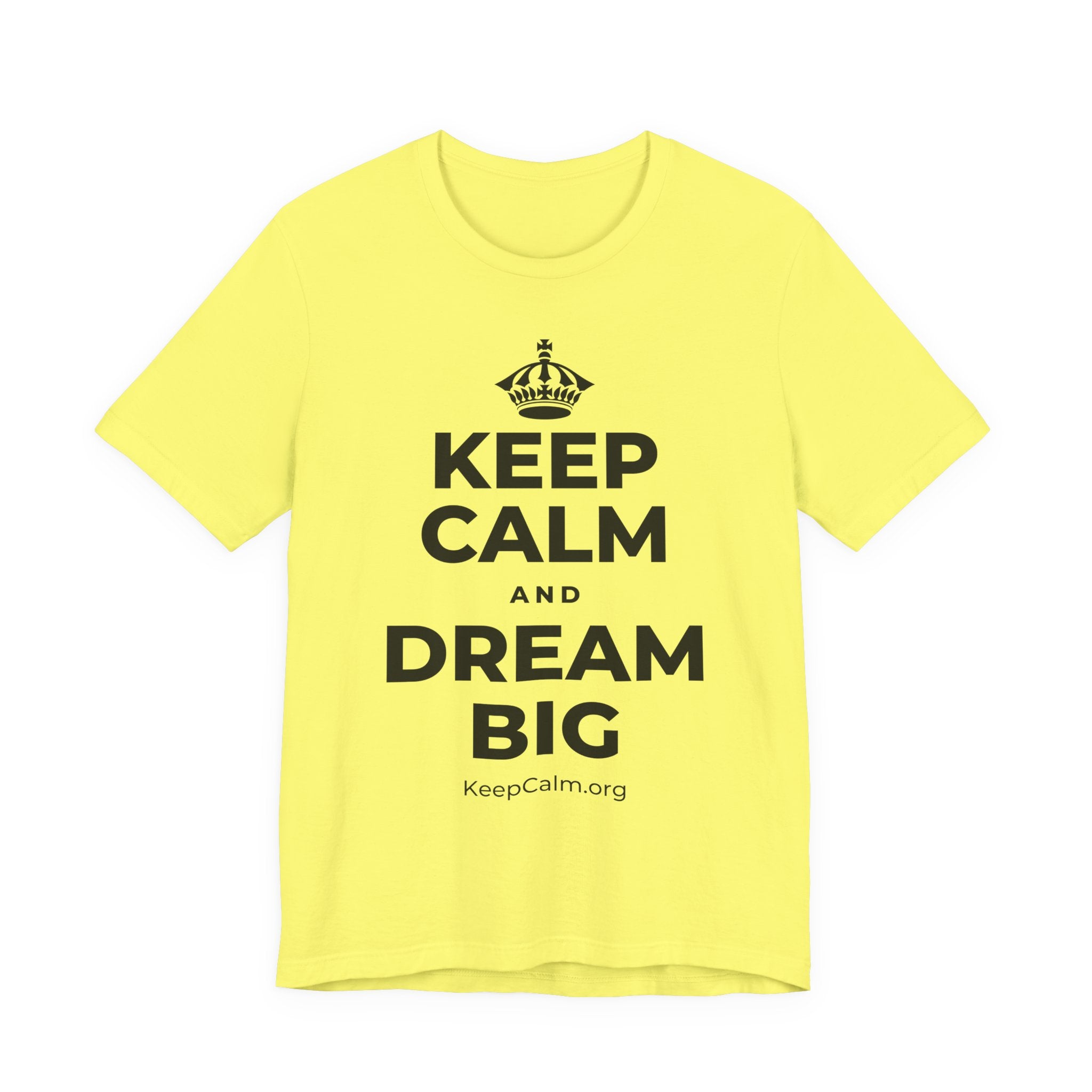 KEEP CALM AND DREAM BIG T-Shirt (Soft Cream–Heather Mauve)