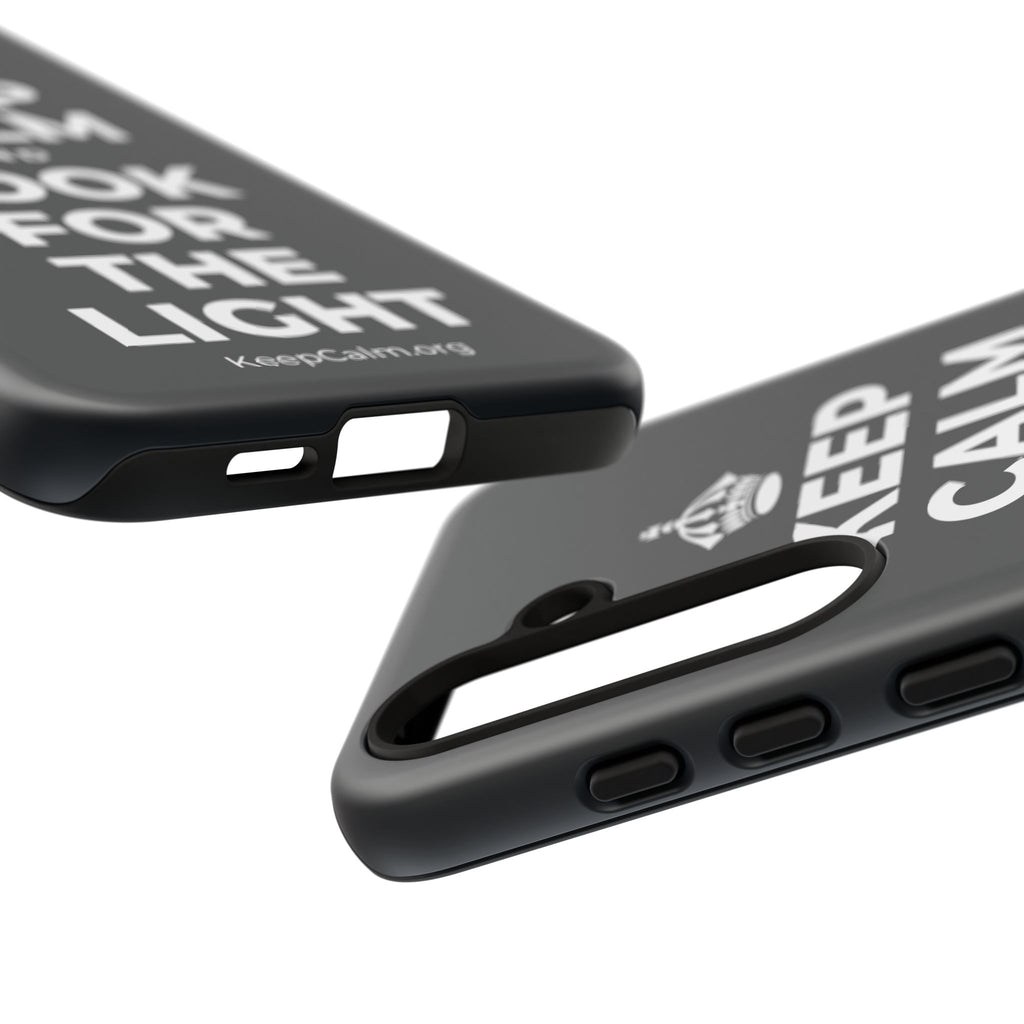 KEEP CALM AND LOOK FOR THE LIGHT Phone Case (Dark)