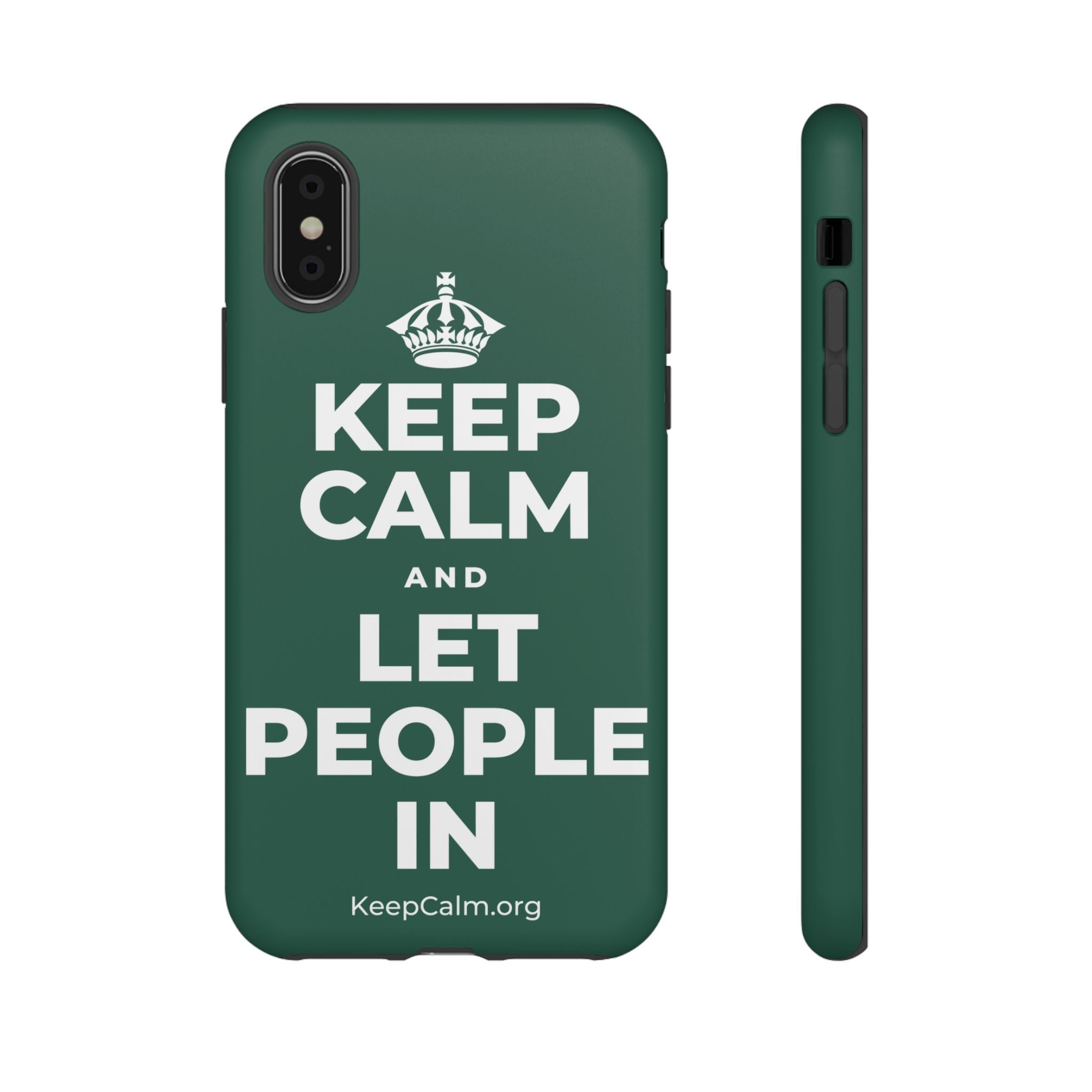 KEEP CALM AND LET PEOPLE IN Phone Case