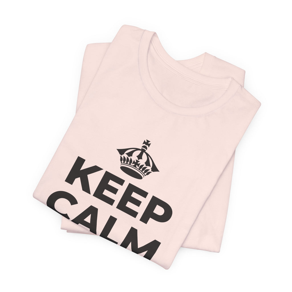 KEEP CALM AND DANCE T-Shirt (Soft Cream–Heather Mauve)