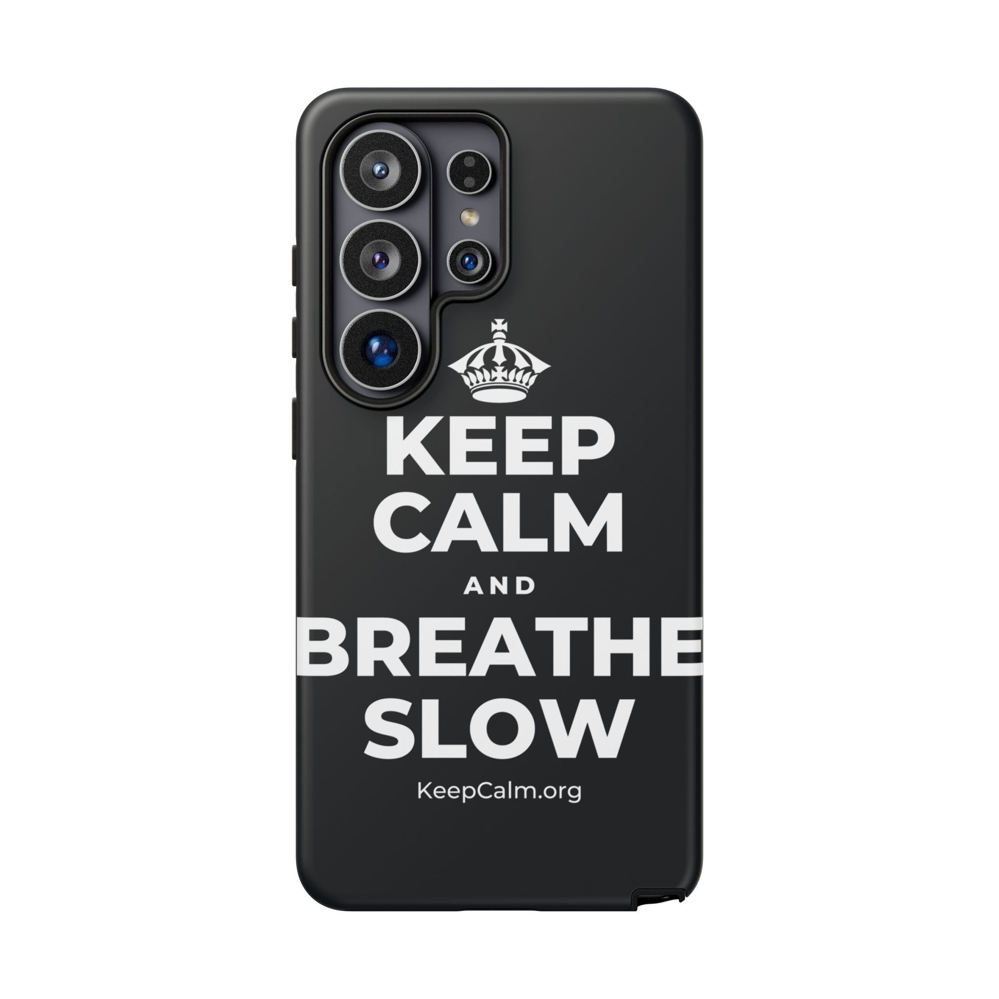 KEEP CALM AND BREATHE SLOW Phone Case (Dark)