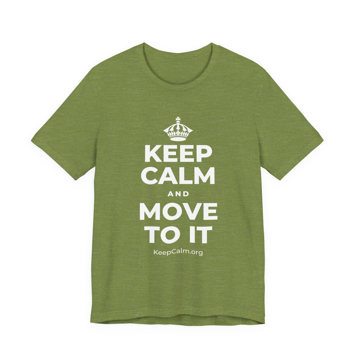KEEP CALM AND MOVE TO IT T-Shirt (Baby Blue–Silver)