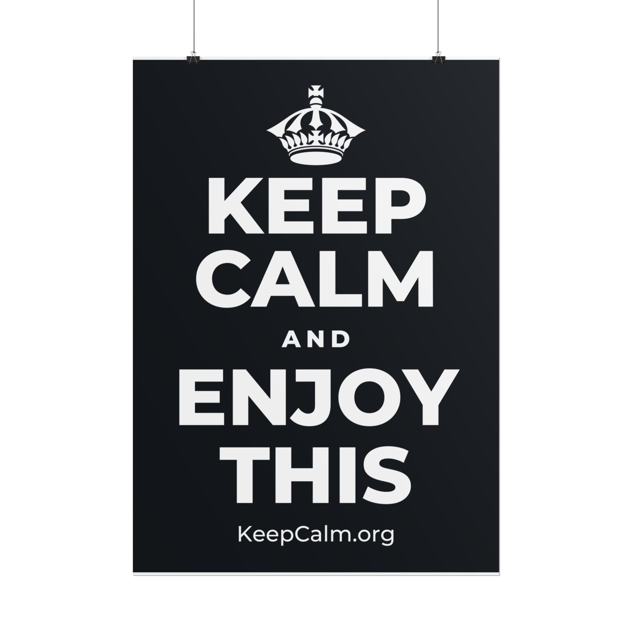 KEEP CALM AND ENJOY THIS Poster (Dark)