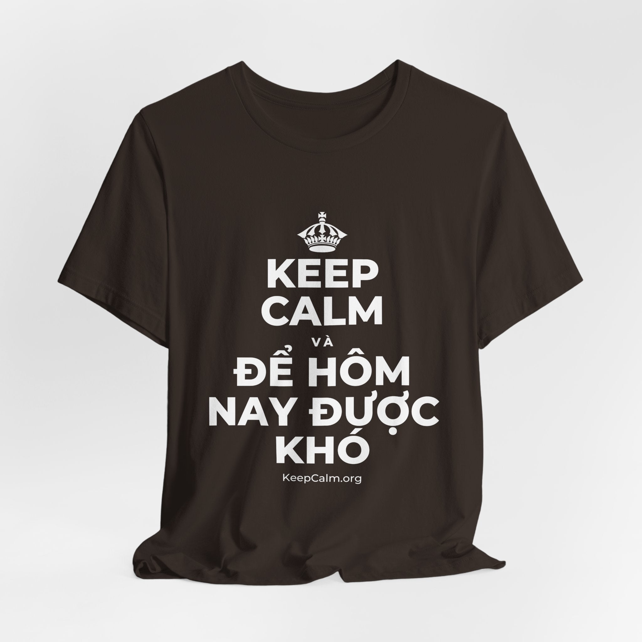 KEEP CALM VÀ ĐỂ HÔM NAY ĐƯỢC KHÓ T-Shirt (Soft Cream–Heather Mauve)