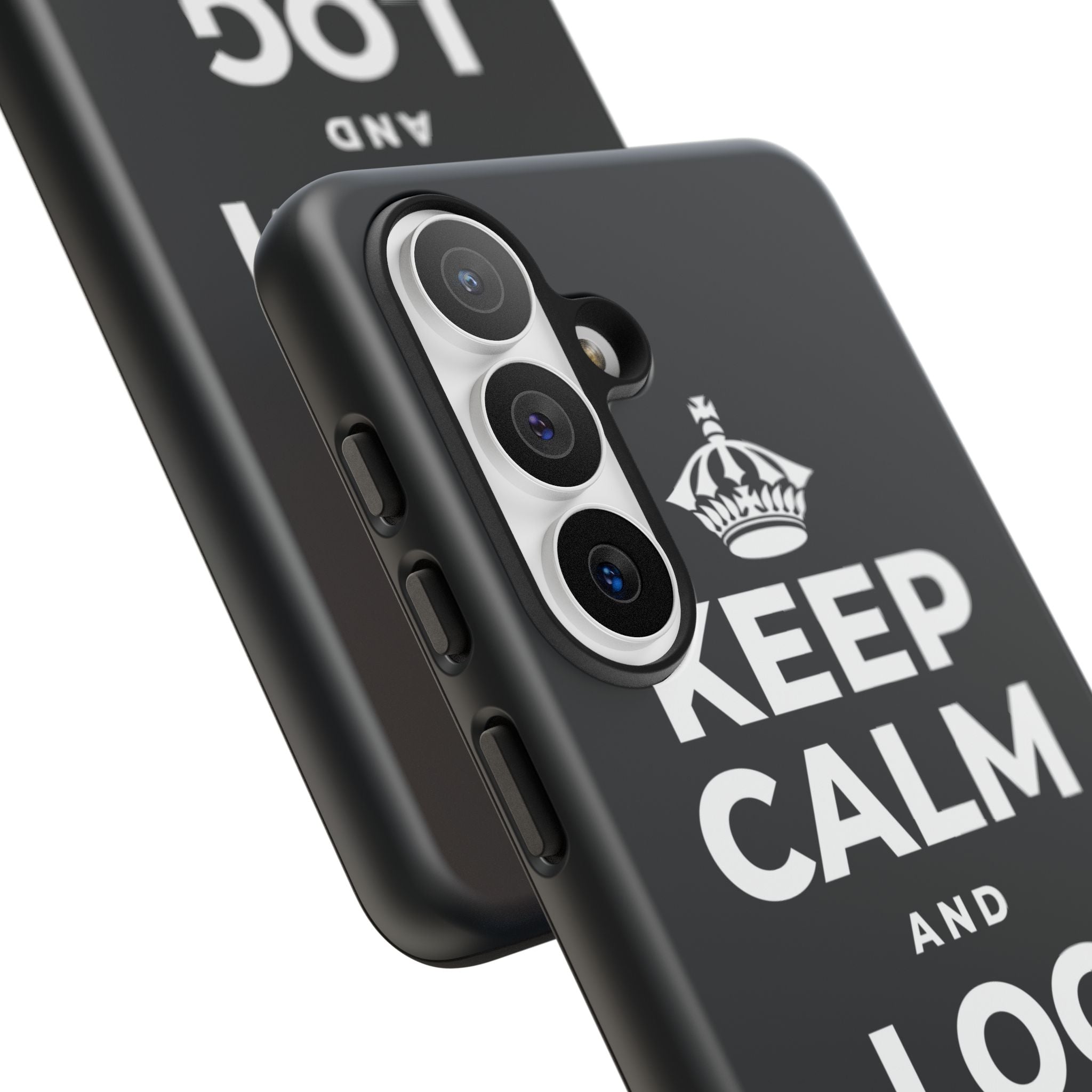 KEEP CALM AND LOG OFF EARLY Phone Case (Dark)