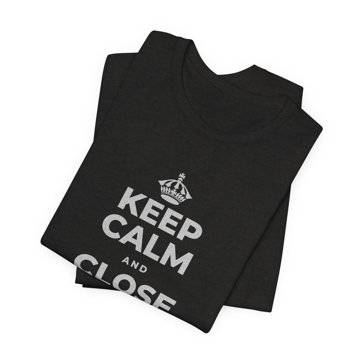 KEEP CALM AND CLOSE YOUR EYES A MOMENT T-Shirt (Soft Cream–Heather Mauve)