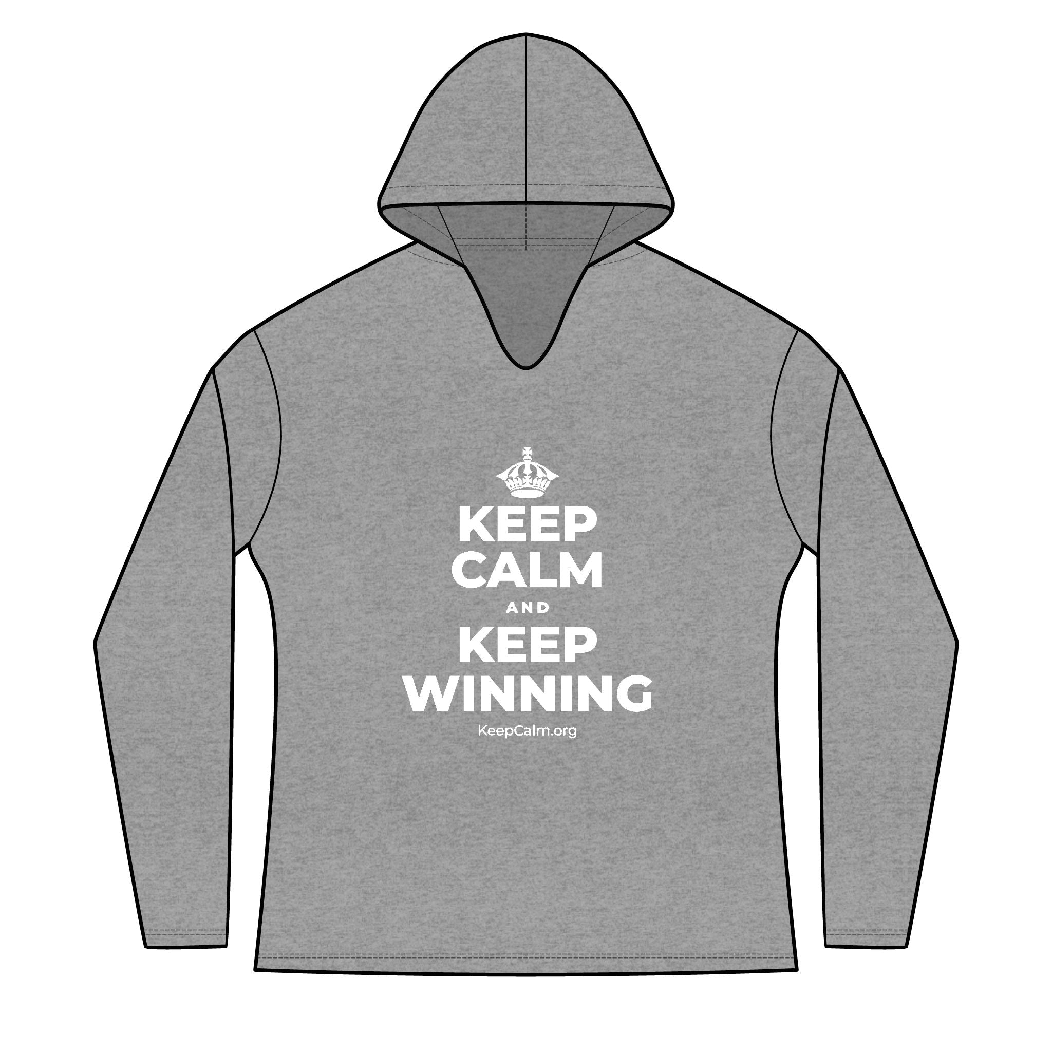 KEEP CALM AND KEEP WINNING Women's Long Sleeve Hoodie