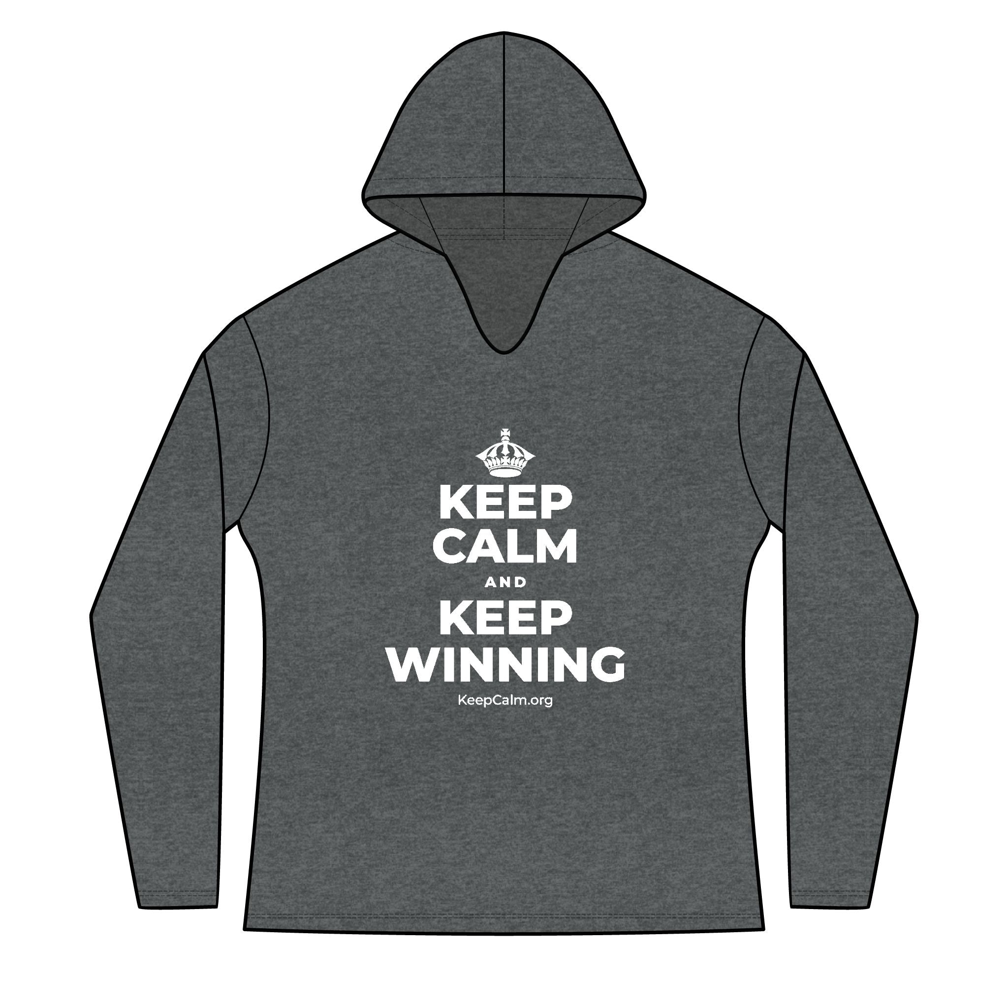 KEEP CALM AND KEEP WINNING Women's Long Sleeve Hoodie