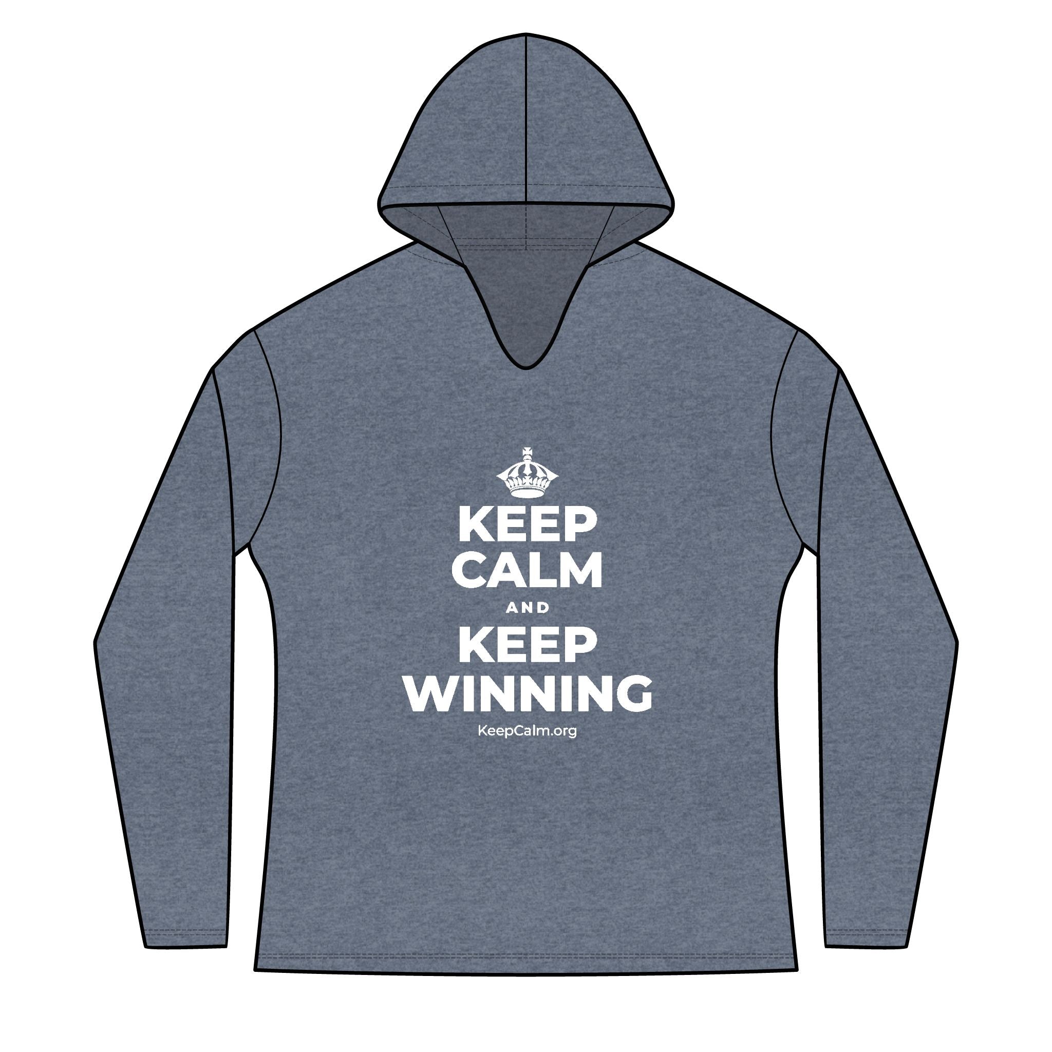 KEEP CALM AND KEEP WINNING Women's Long Sleeve Hoodie