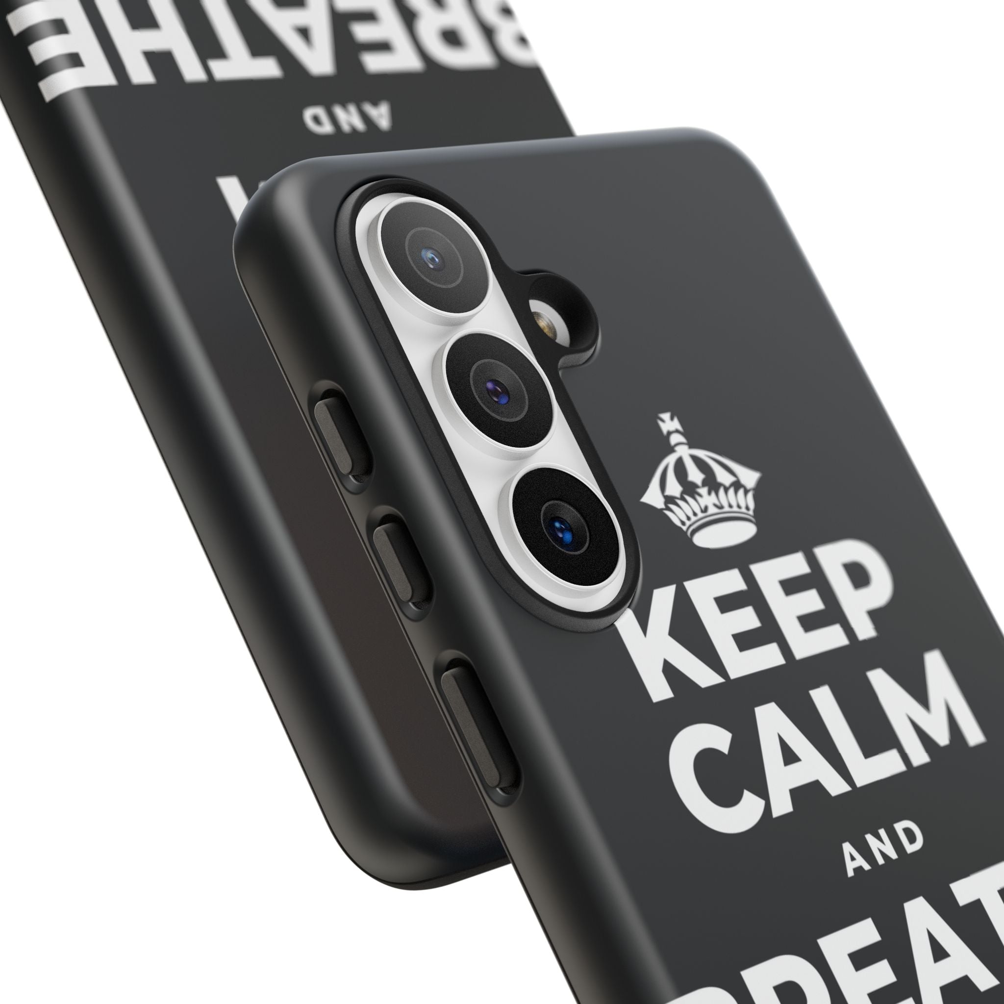 KEEP CALM AND BREATHE IN FOR FOUR Phone Case (Dark)