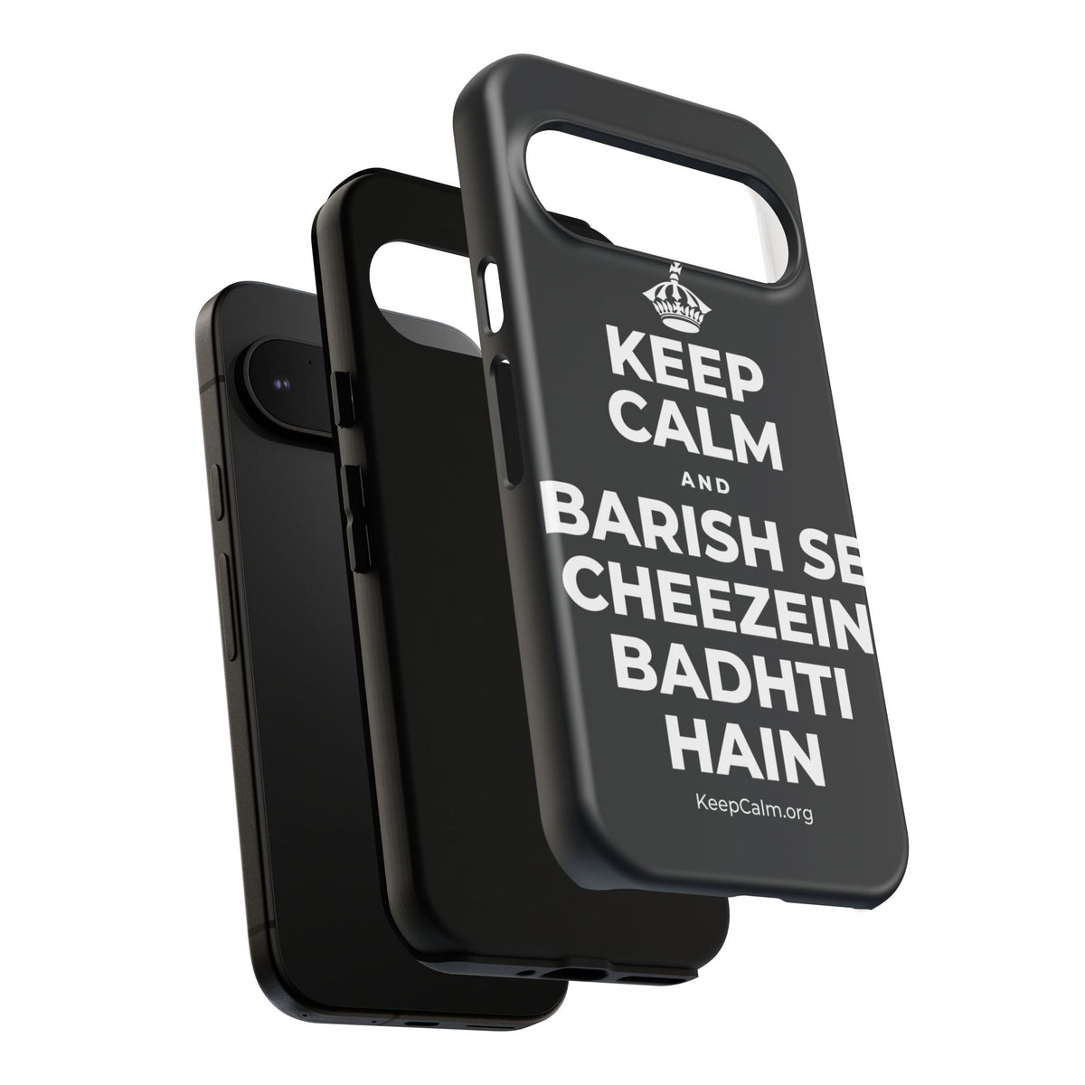 KEEP CALM AND BARISH SE CHEEZEIN BADHTI HAIN Phone Case (Dark)