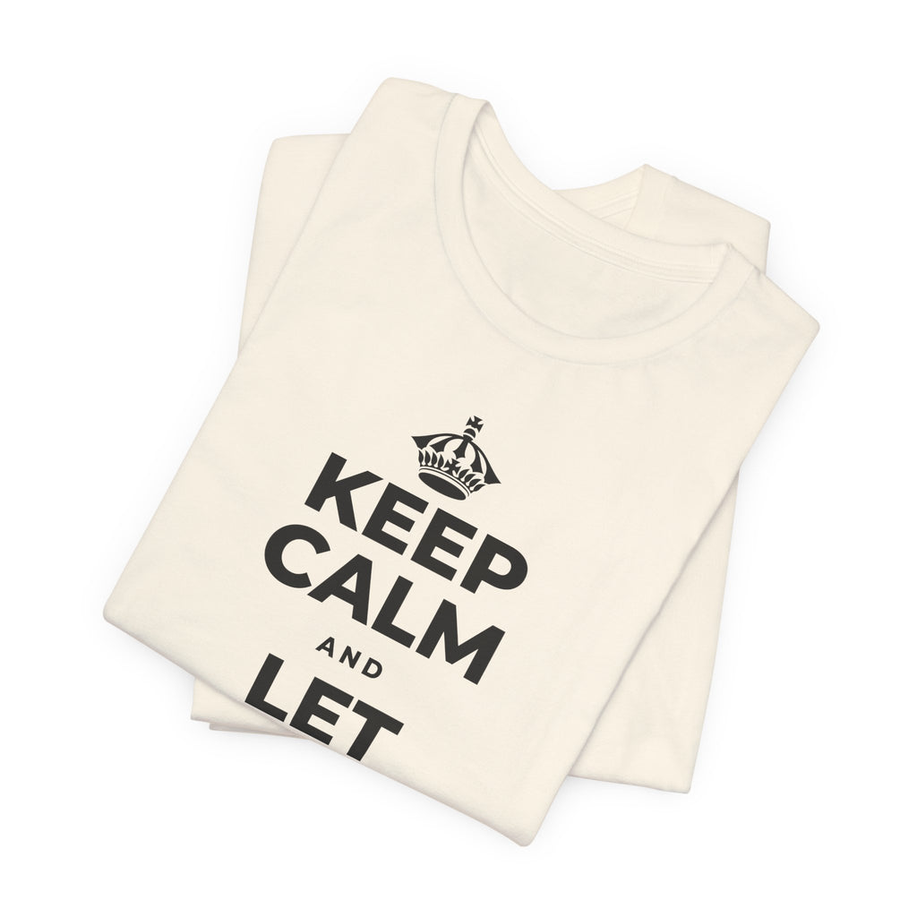 KEEP CALM AND LET THE SMILE OUT T-Shirt (White–Asphalt)