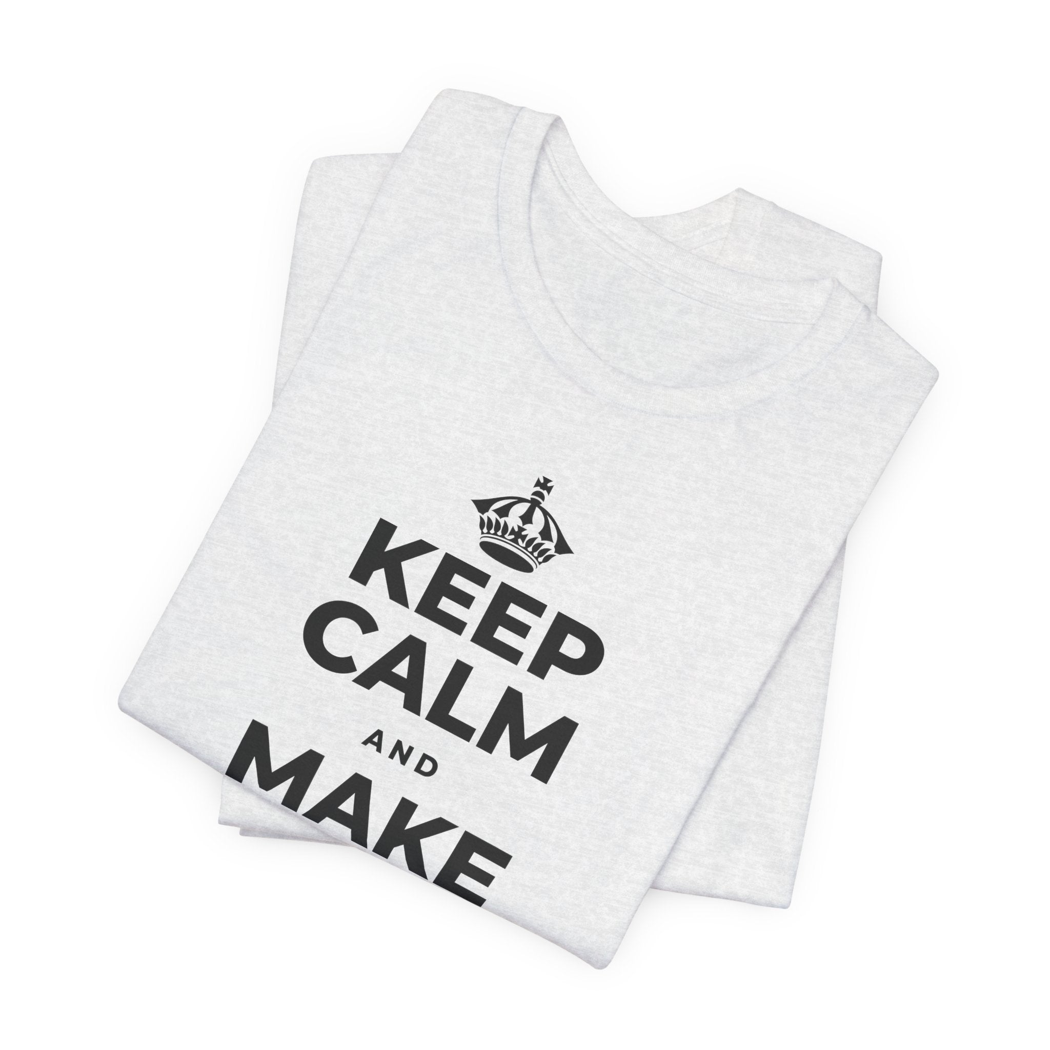 KEEP CALM AND MAKE SPACE TO BREATHE T-Shirt (Soft Cream–Heather Mauve)