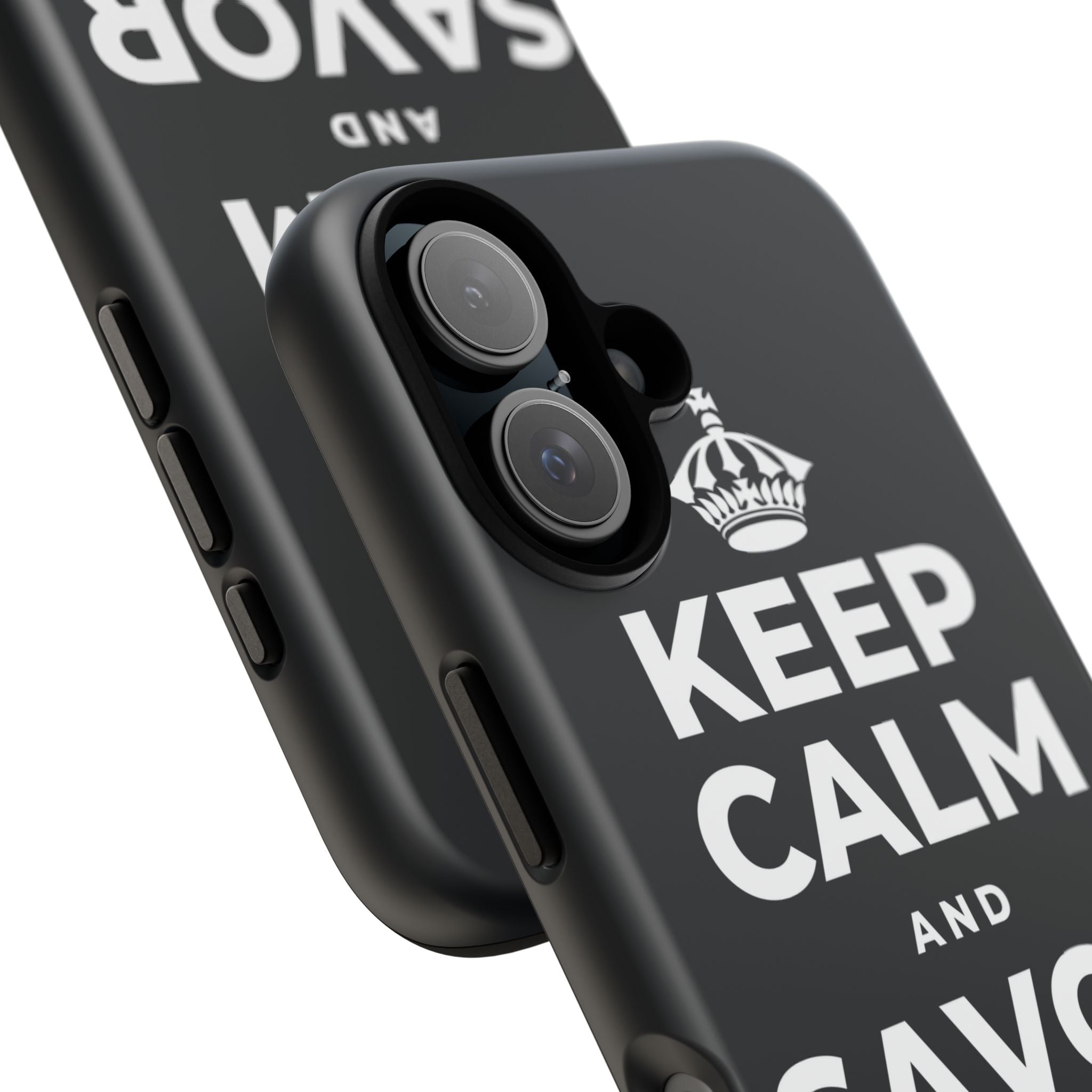 KEEP CALM AND SAVOR THE SIMPLE Phone Case (Dark)