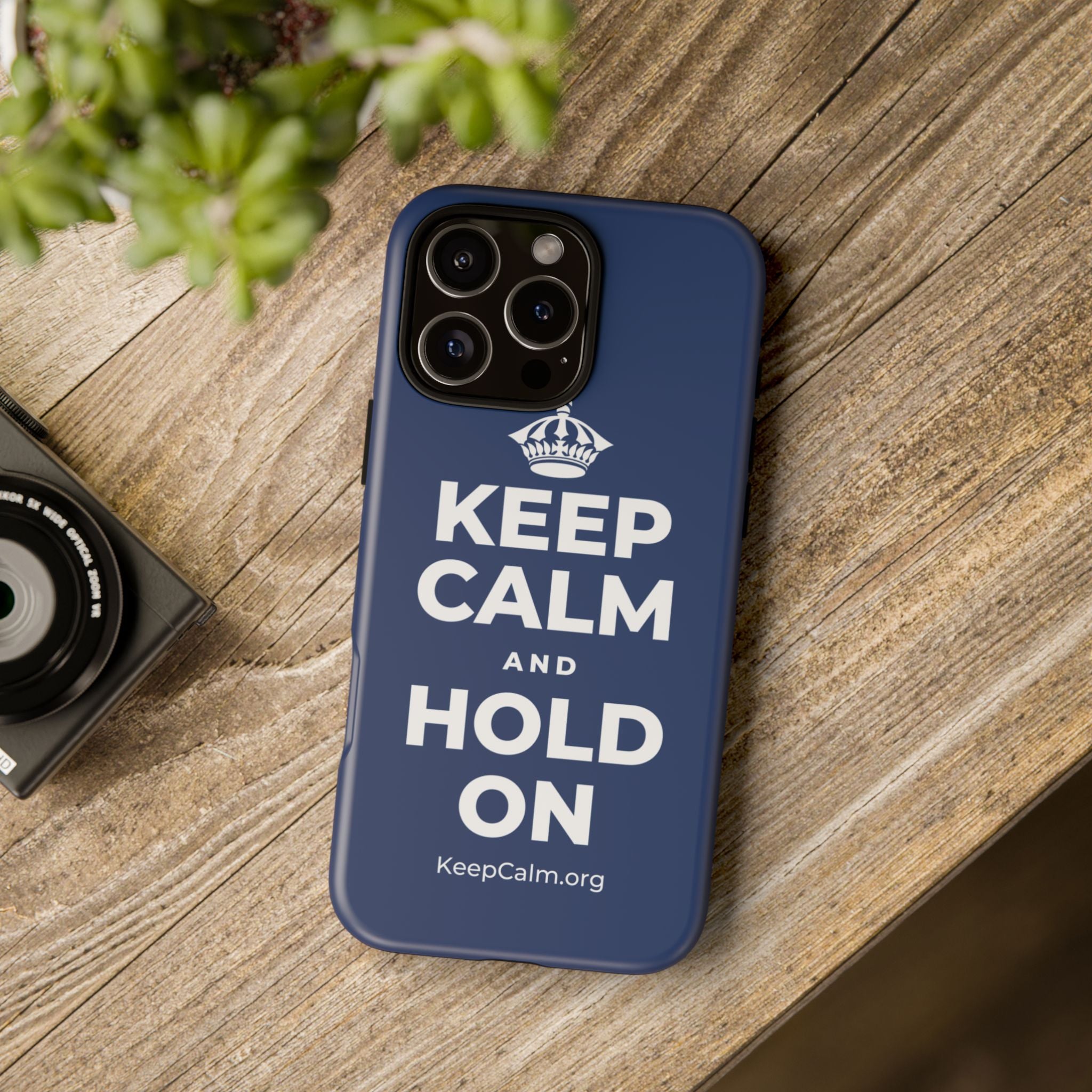 KEEP CALM AND HOLD ON Phone Case
