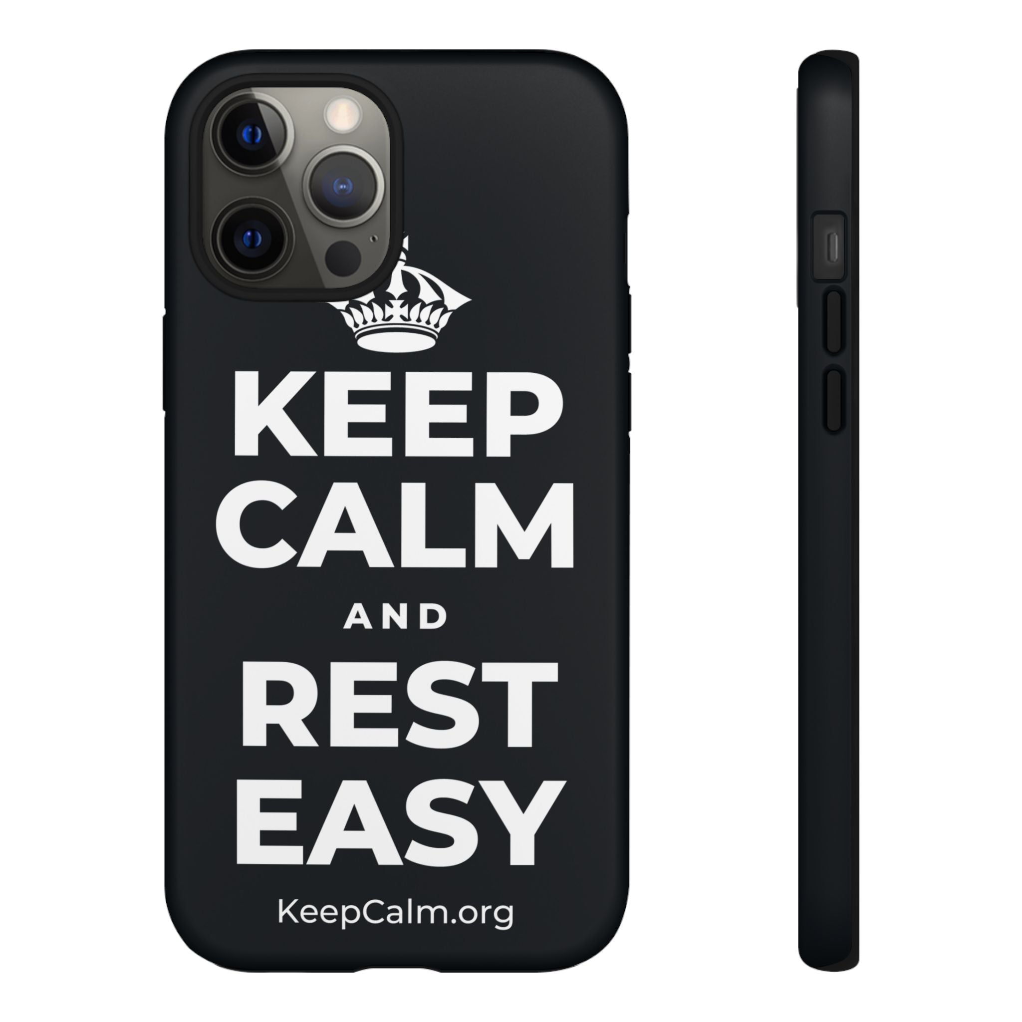 KEEP CALM AND REST EASY Phone Case (Dark)