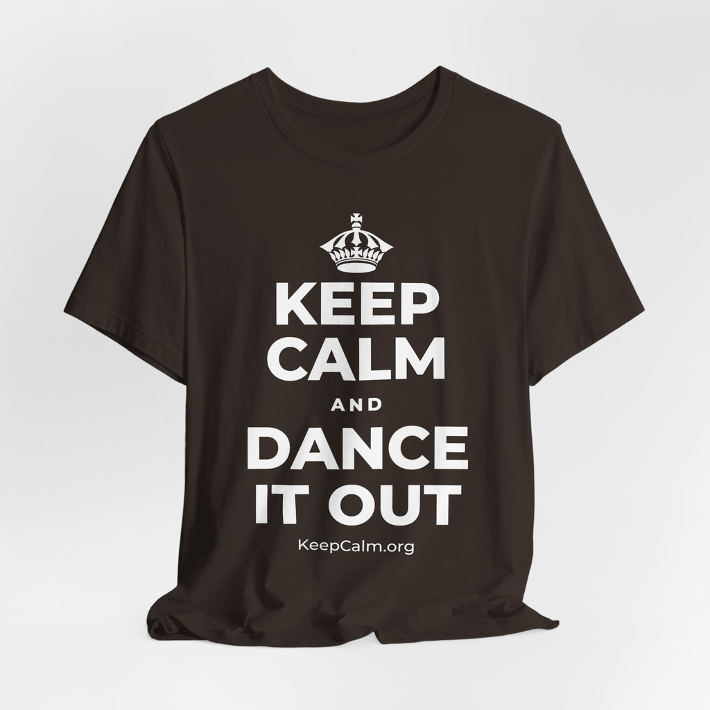 KEEP CALM AND DANCE IT OUT T-Shirt (Soft Cream–Heather Mauve)