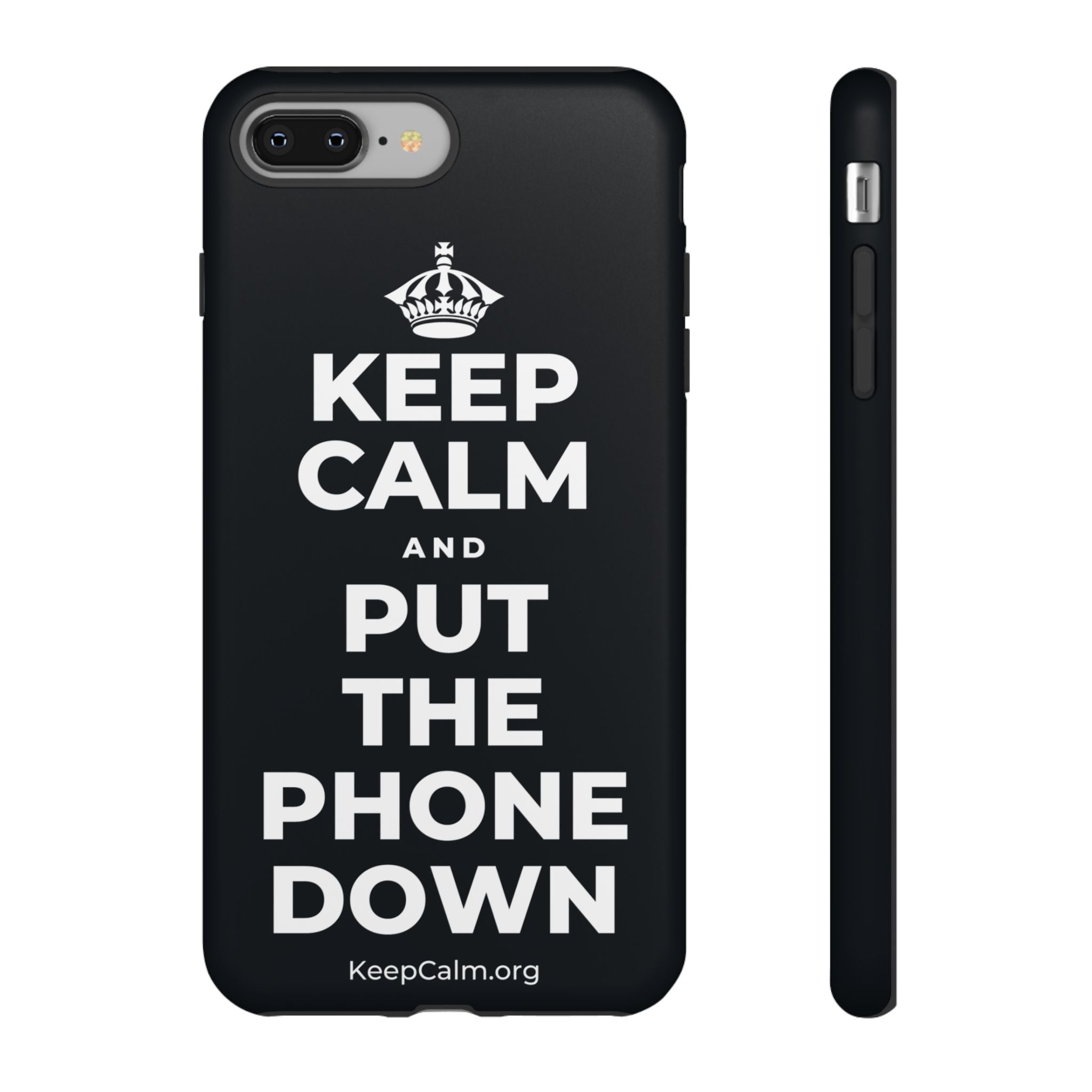 KEEP CALM AND PUT THE PHONE DOWN Phone Case (Dark)