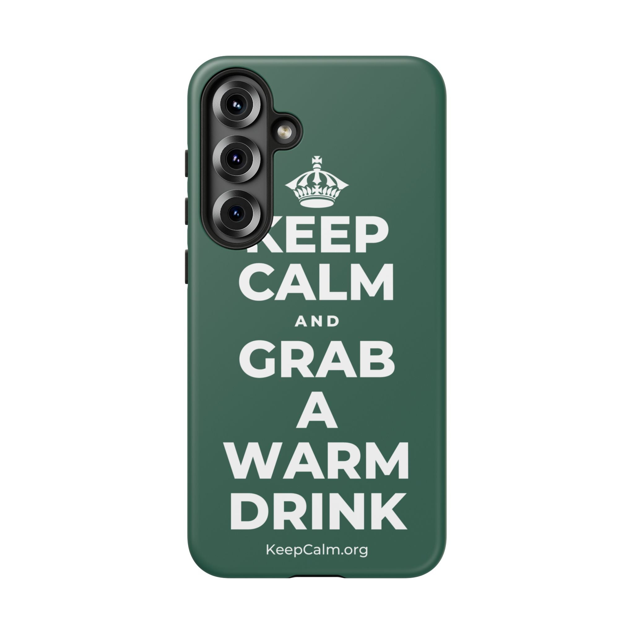 KEEP CALM AND GRAB A WARM DRINK Phone Case