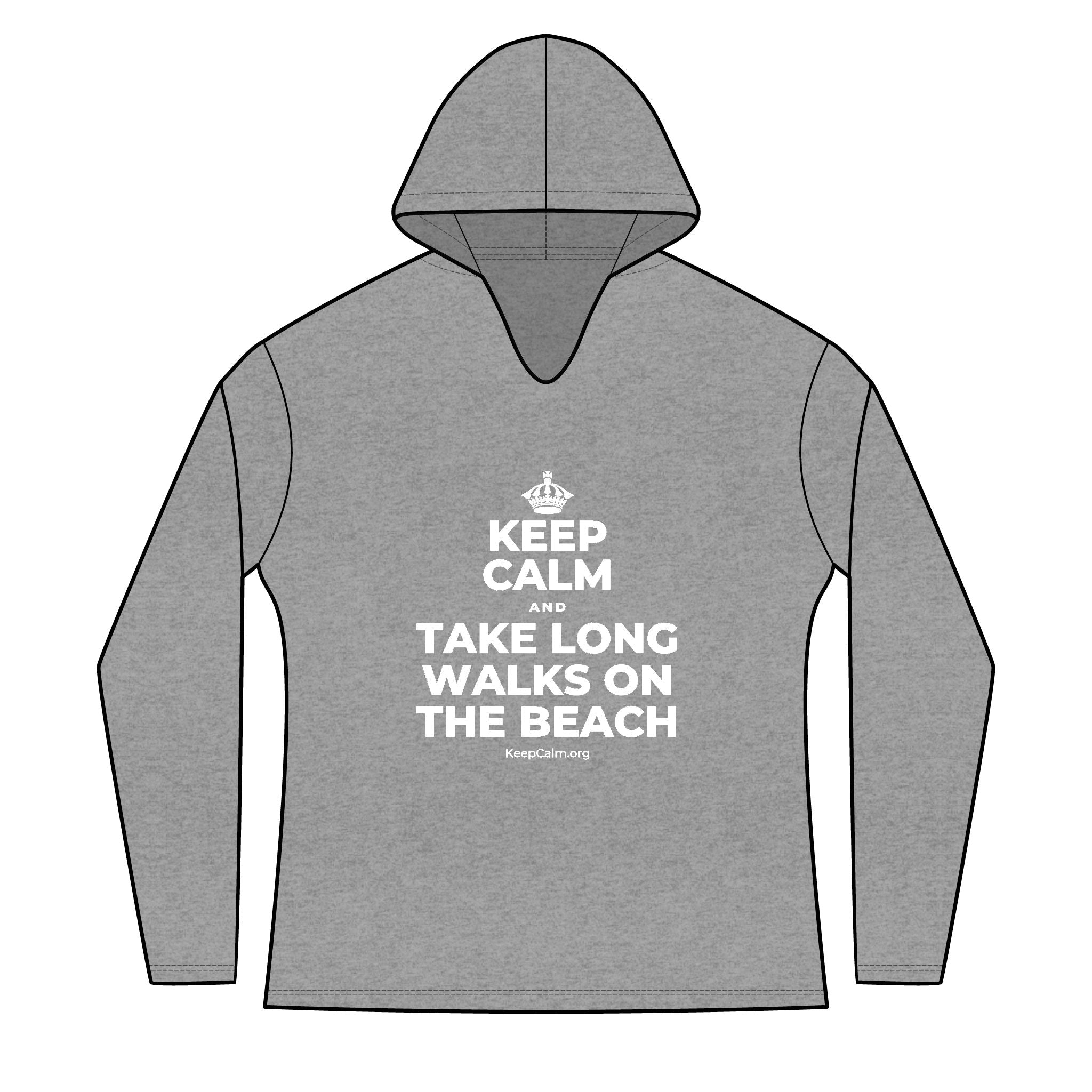KEEP CALM AND TAKE LONG WALKS ON THE BEACH Women's Long Sleeve Hoodie