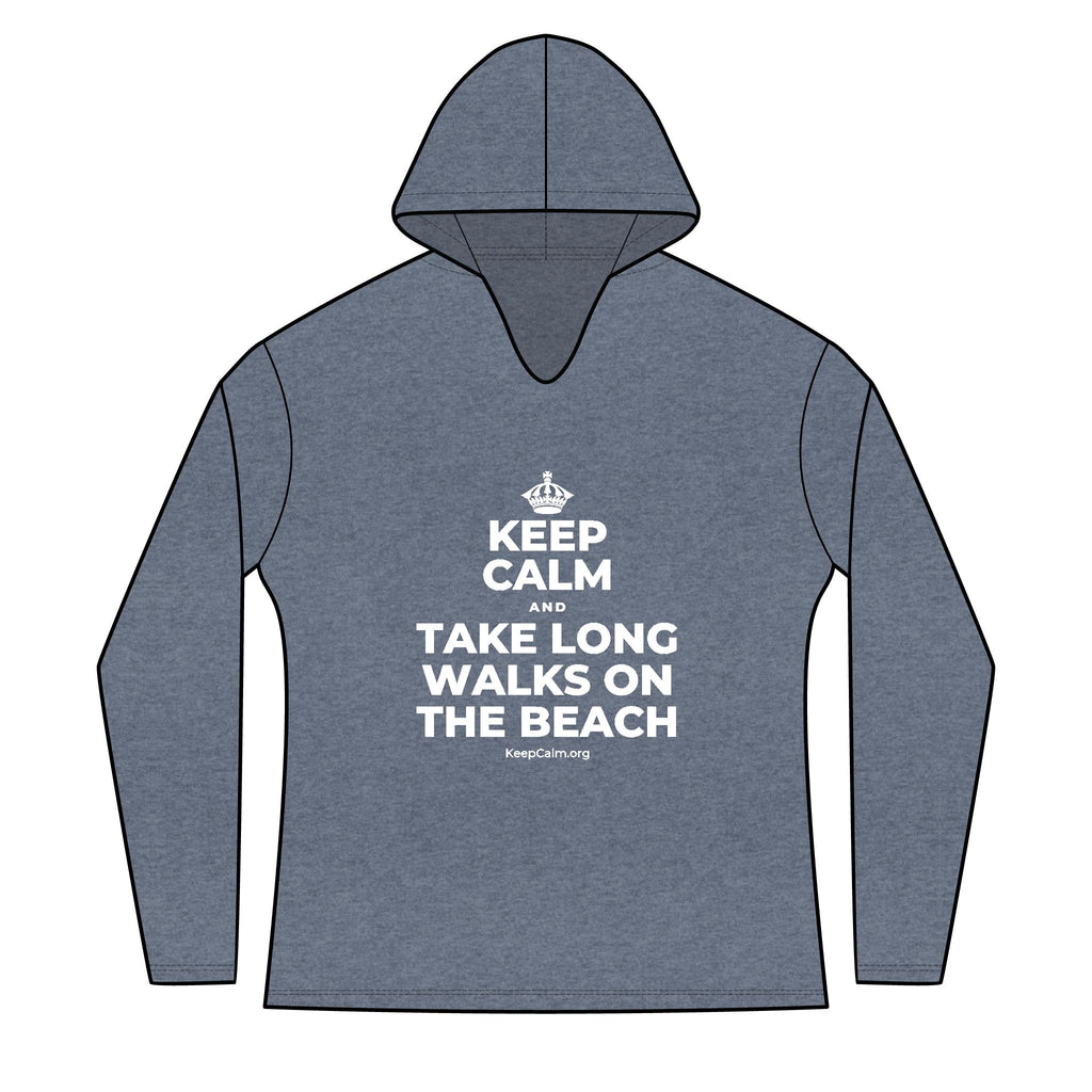 KEEP CALM AND TAKE LONG WALKS ON THE BEACH Women's Long Sleeve Hoodie
